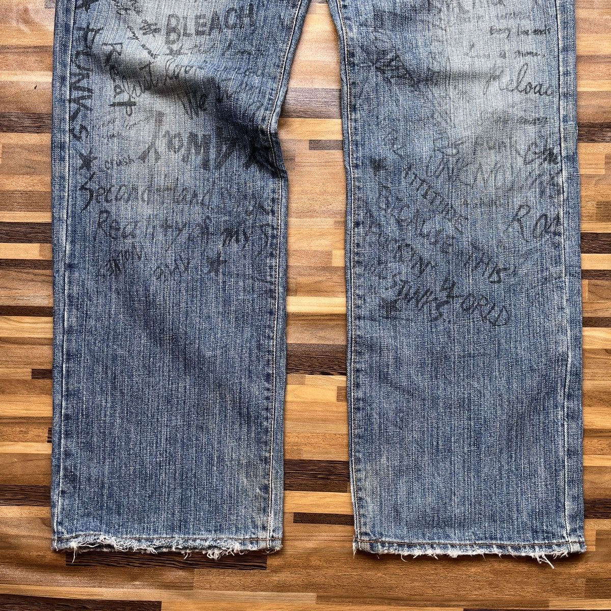 Art Comes First × Hysteric Glamour × If Six Was Nine Drugs Made In Japan Full Printed Arts Words Denim Jeans Size US 32 / EU 48 - 14 Thumbnail
