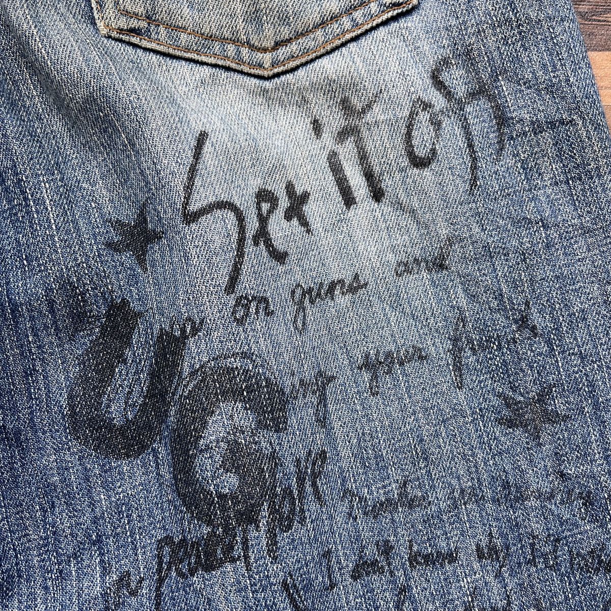 Art Comes First × Hysteric Glamour × If Six Was Nine Drugs Made In Japan Full Printed Arts Words Denim Jeans Size US 32 / EU 48 - 18 Thumbnail