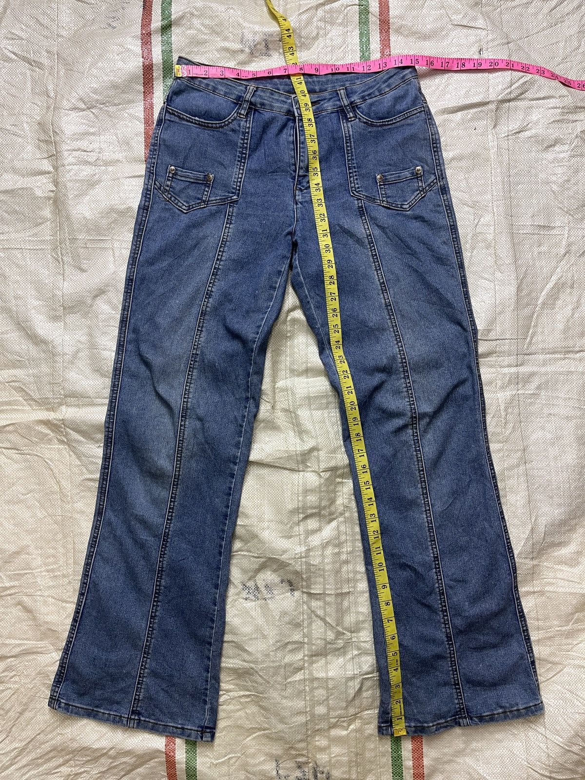 Japanese Brand Flared Boot Cut Denim Jeans Japanese Brand Size US 30 / EU 46 - 4 Thumbnail