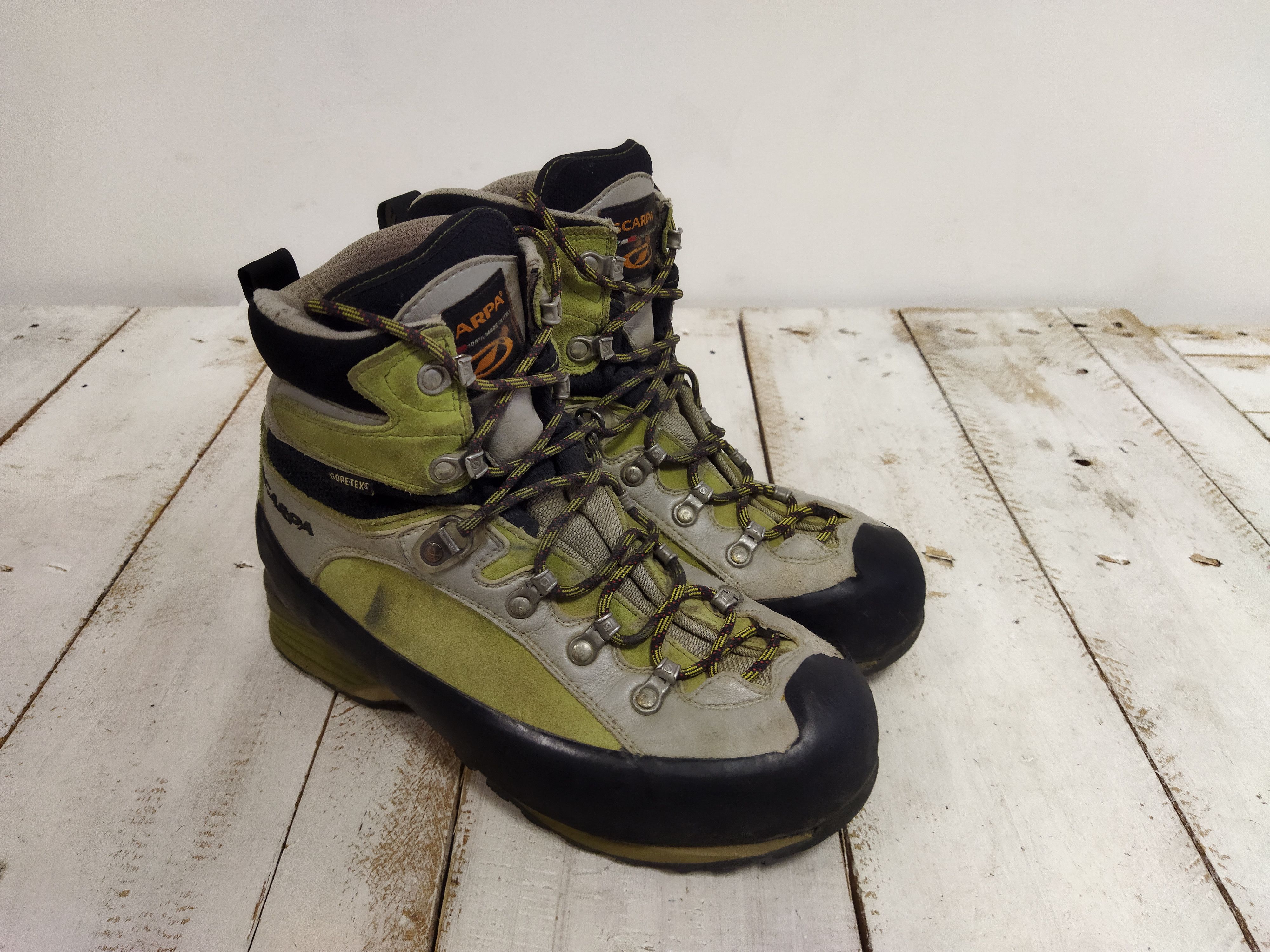 Goretex × Scapa Sports × Vibram Women EU 39.5 Hiking Mountaineering green Boots Vibram UK 6 Size US 8 / IT 38 - 3 Thumbnail