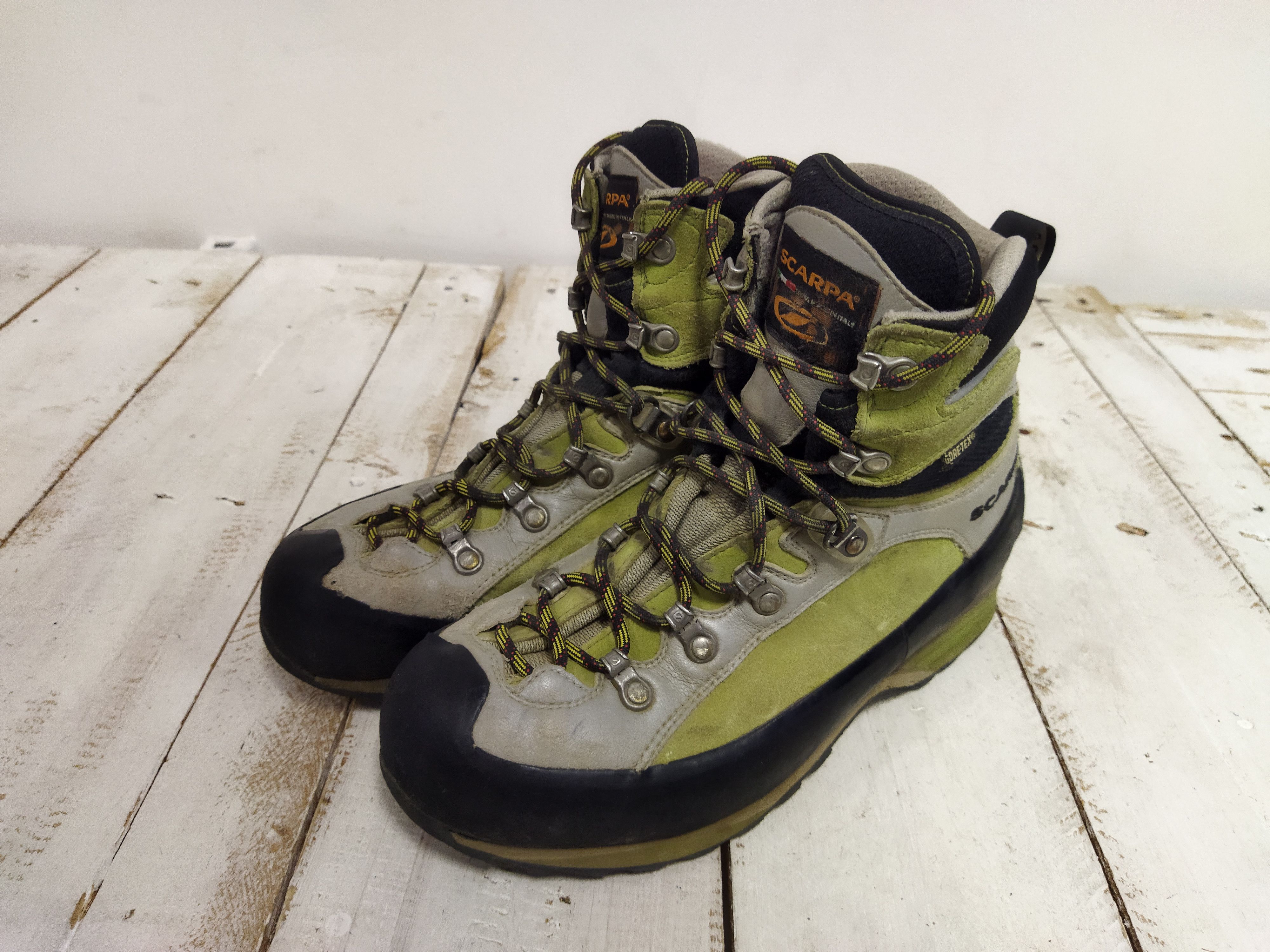 Goretex × Scapa Sports × Vibram Women EU 39.5 Hiking Mountaineering green Boots Vibram UK 6 Size US 8 / IT 38 - 2 Thumbnail
