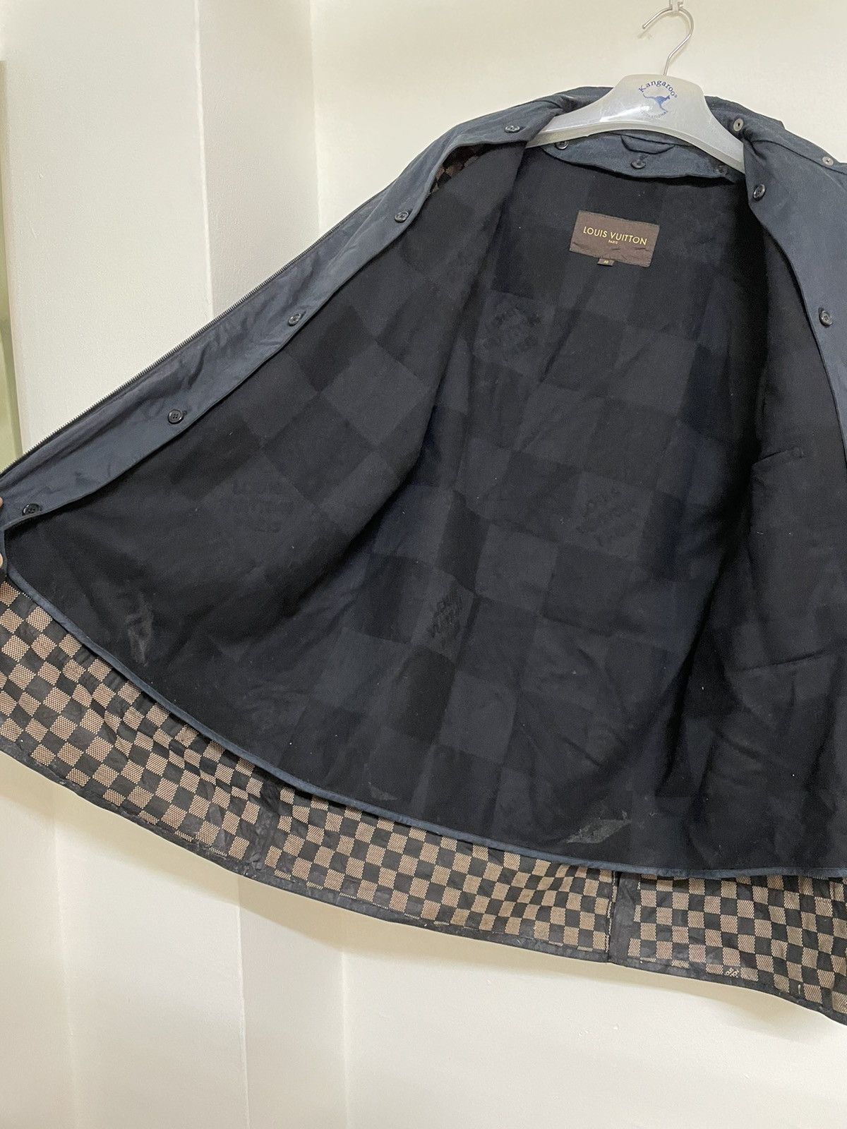 Louis Vuitton × Vintage 🔥24 hour before Delete🔥 Louis Vuitton Rubered Coat Damier Size 50R - 5 Thumbnail
