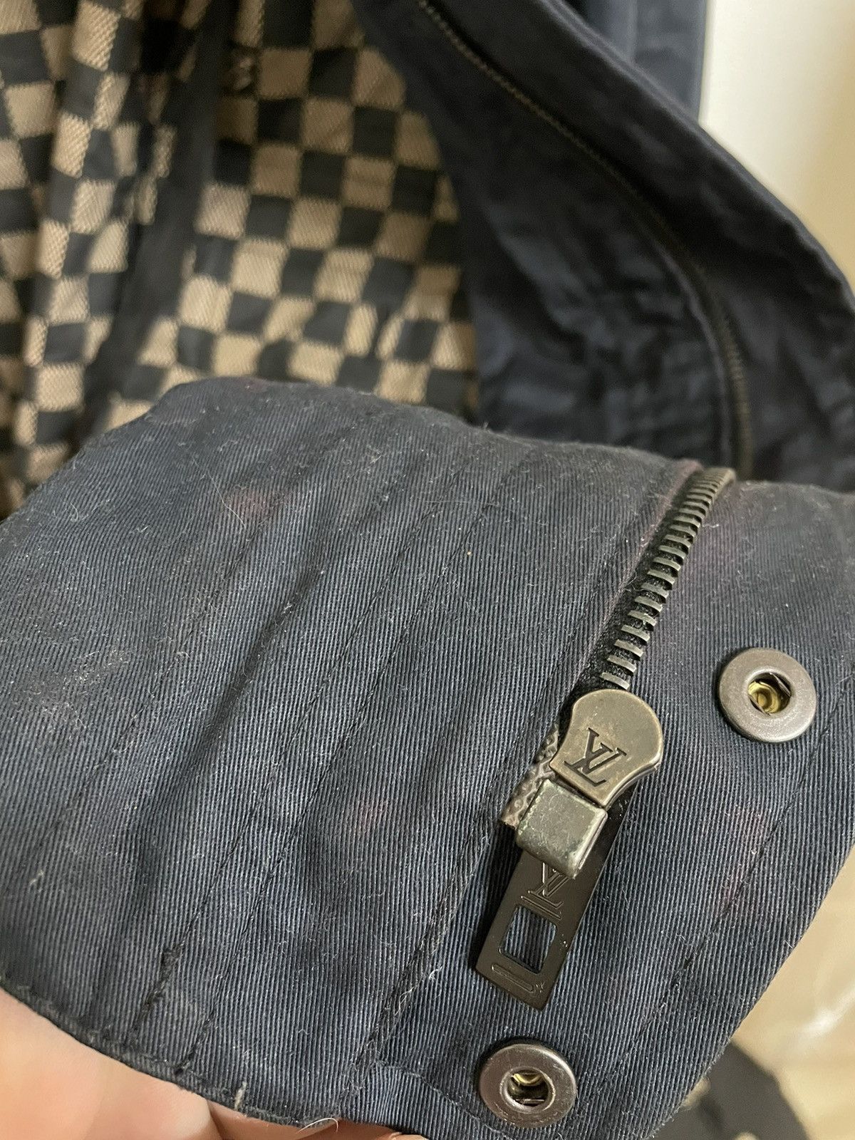 Louis Vuitton × Vintage 🔥24 hour before Delete🔥 Louis Vuitton Rubered Coat Damier Size 50R - 18 Thumbnail