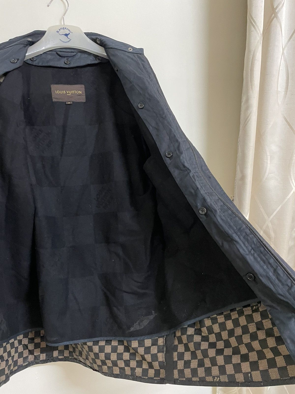 Louis Vuitton × Vintage 🔥24 hour before Delete🔥 Louis Vuitton Rubered Coat Damier Size 50R - 6 Thumbnail