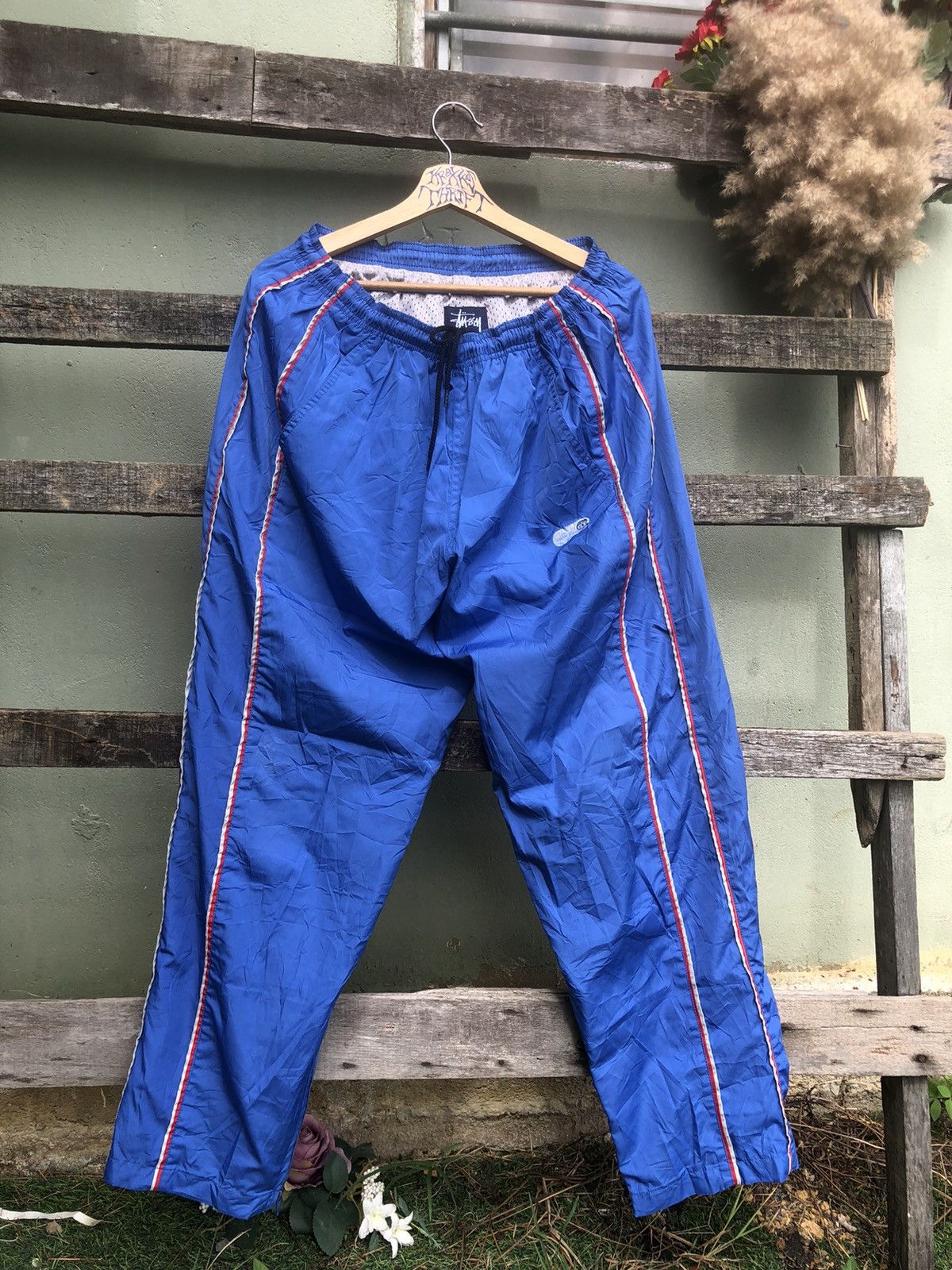 Stussy Vintage Stussy Track Pants 90s Size US 33 - 2 Thumbnail