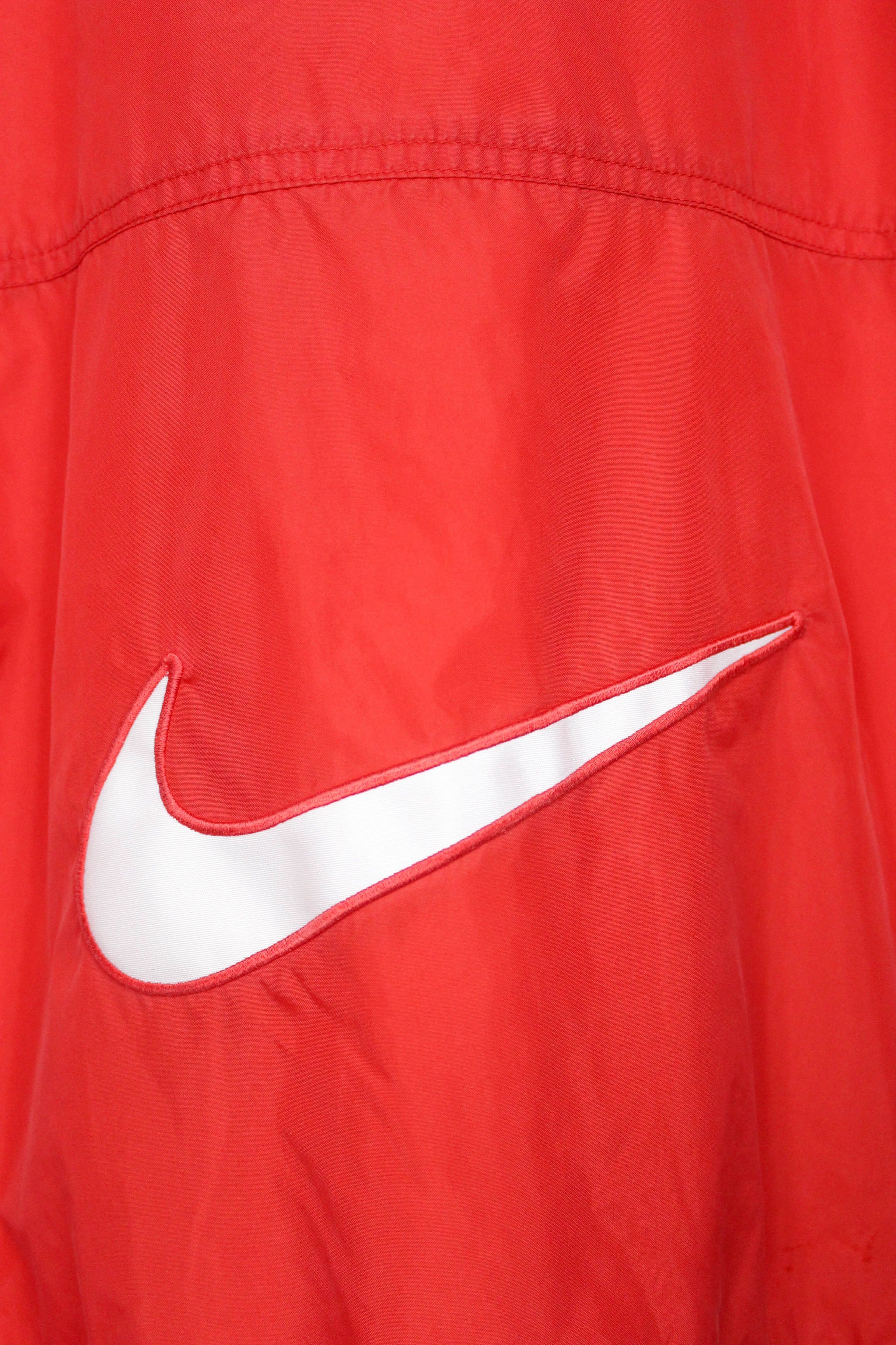 Nike Nike Vintage 90s Big Swoosh Logo Nylon Windbreaker Jacket Size US XL / EU 56 / 4 - 6 Thumbnail