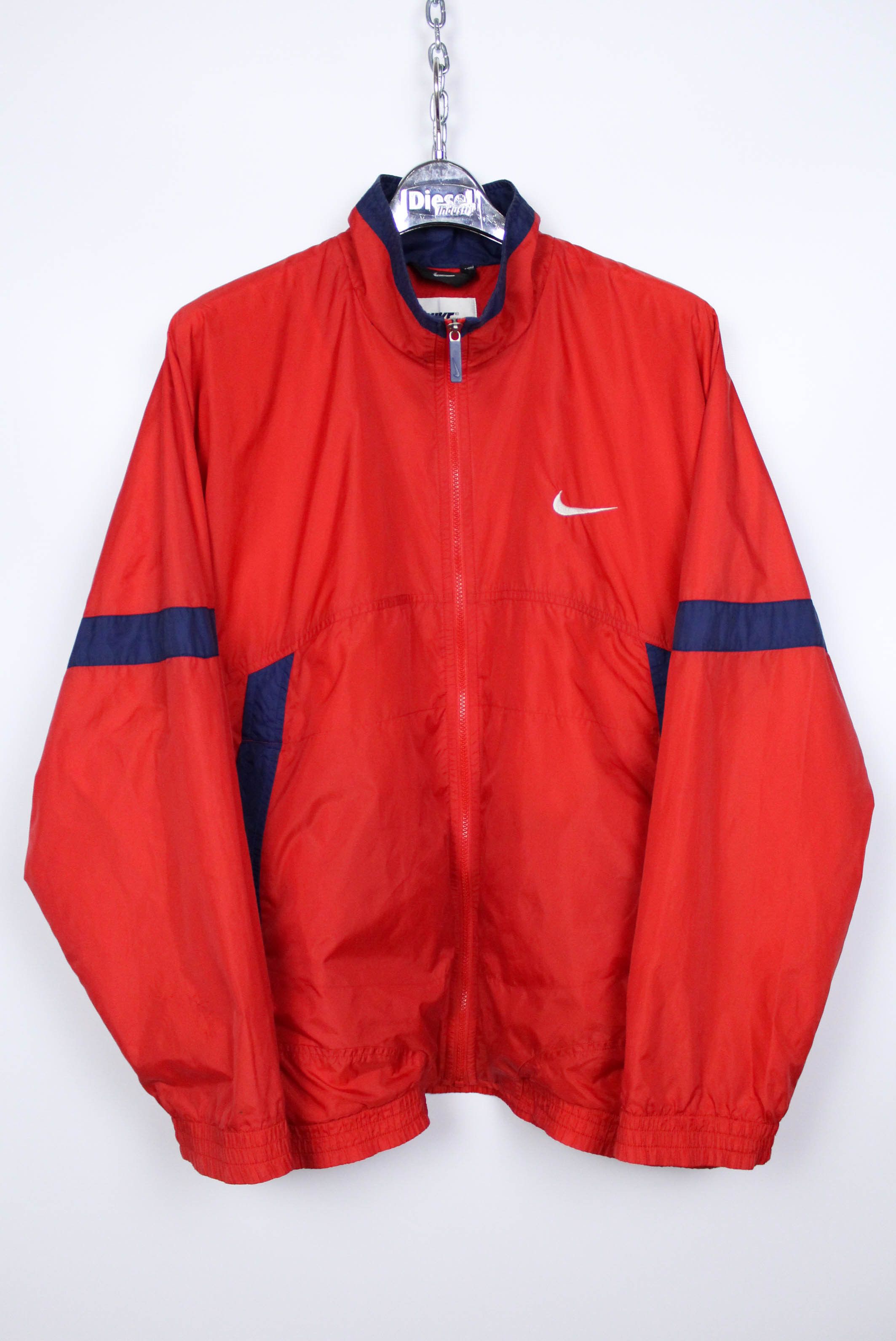 Nike Nike Vintage 90s Big Swoosh Logo Nylon Windbreaker Jacket Size US XL / EU 56 / 4 - 2 Thumbnail
