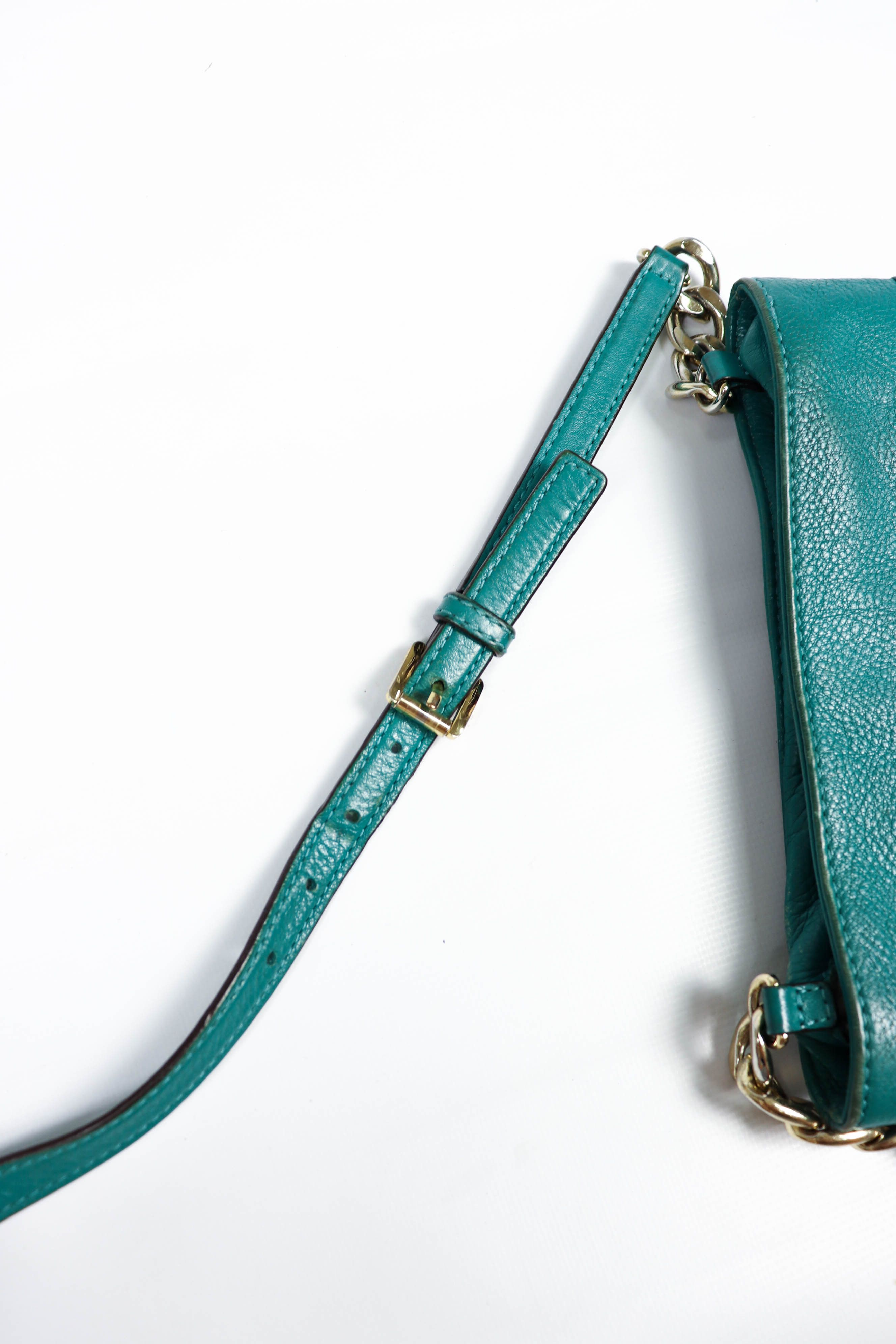 Michael Kors Michael Kors E-1406 Distressed Leather Crossbody Bag Size ONE SIZE - 6 Thumbnail
