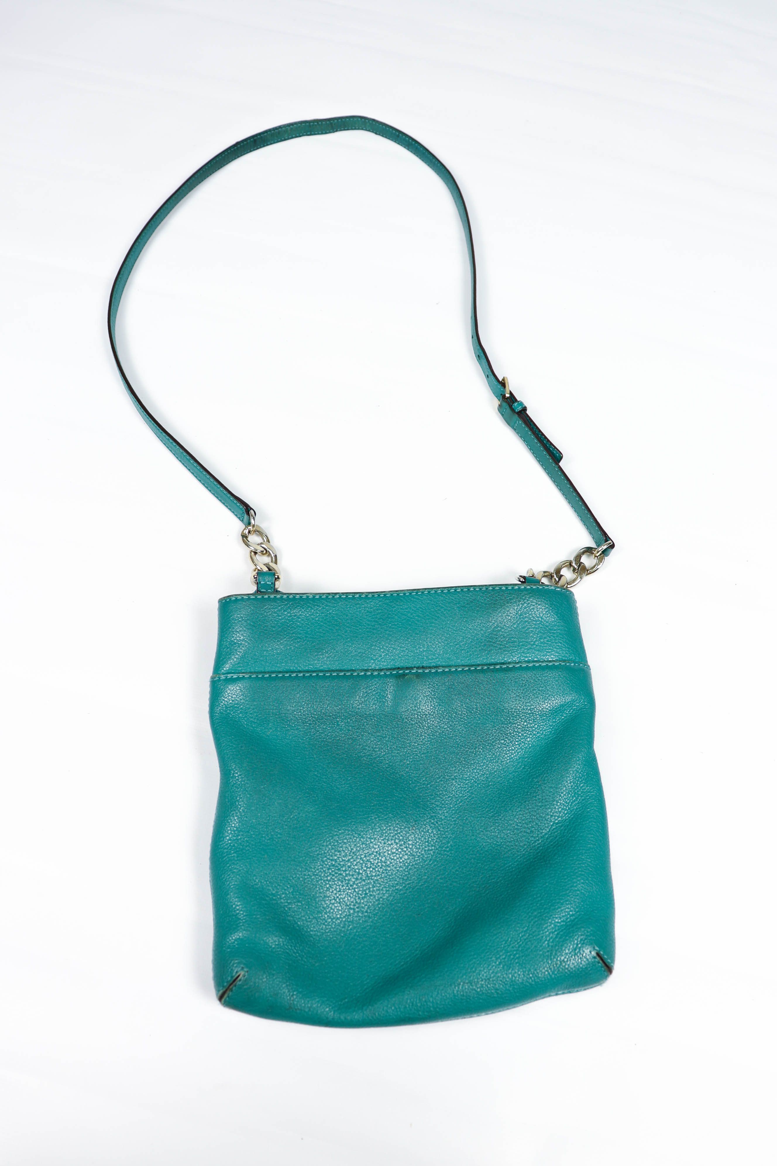 Michael Kors Michael Kors E-1406 Distressed Leather Crossbody Bag Size ONE SIZE - 3 Thumbnail