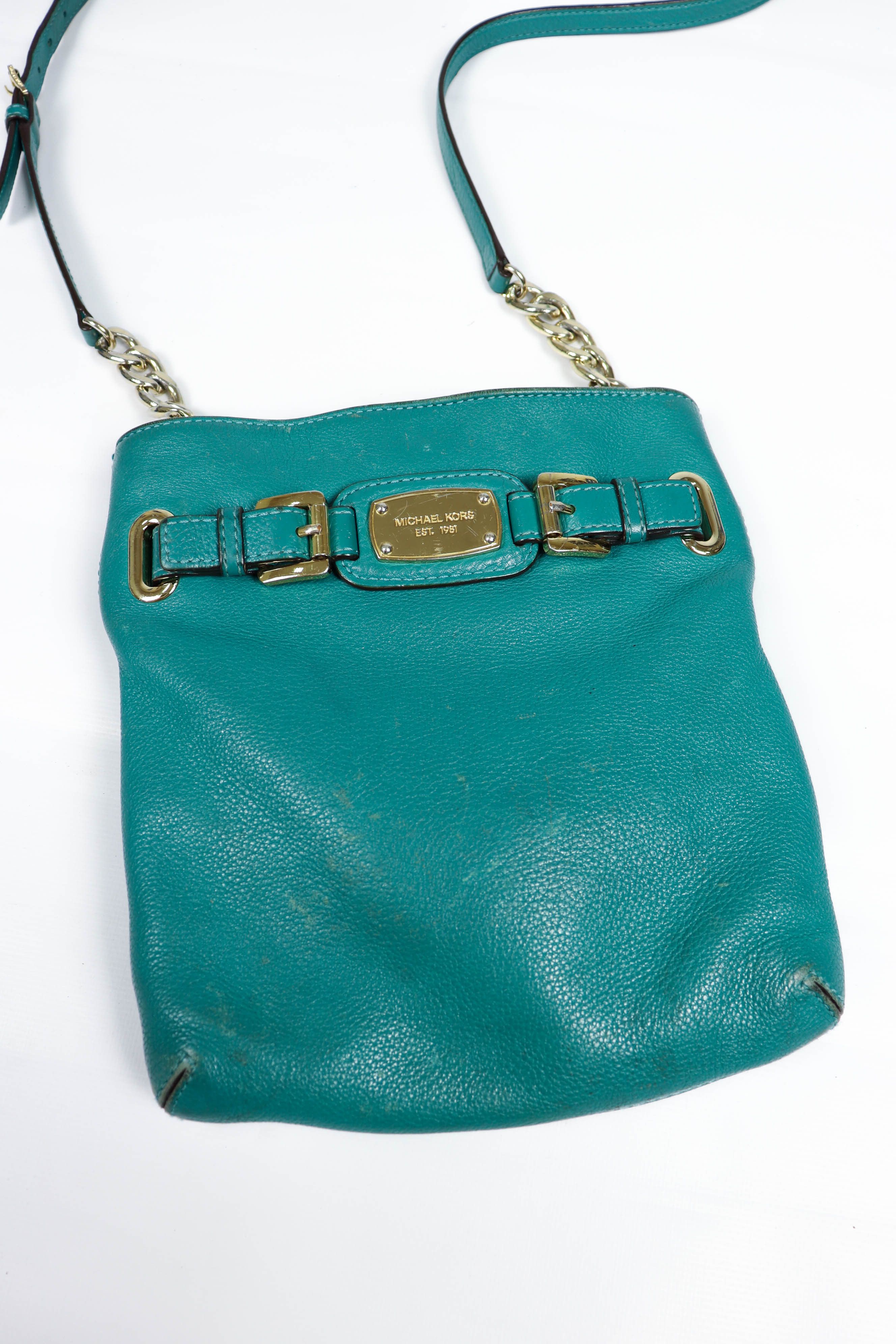 Michael Kors Michael Kors E-1406 Distressed Leather Crossbody Bag Size ONE SIZE - 1 Thumbnail