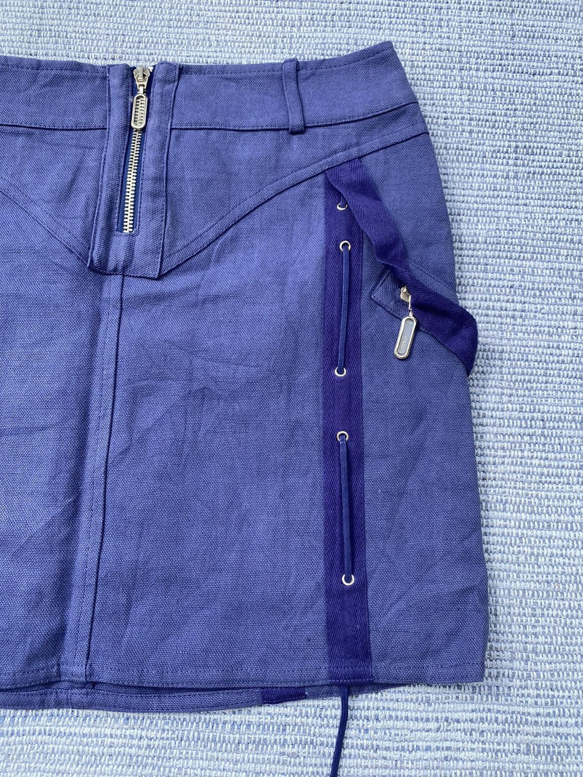 Versace blue short skirt Size 28" / US 6 / IT 42 - 3 Thumbnail