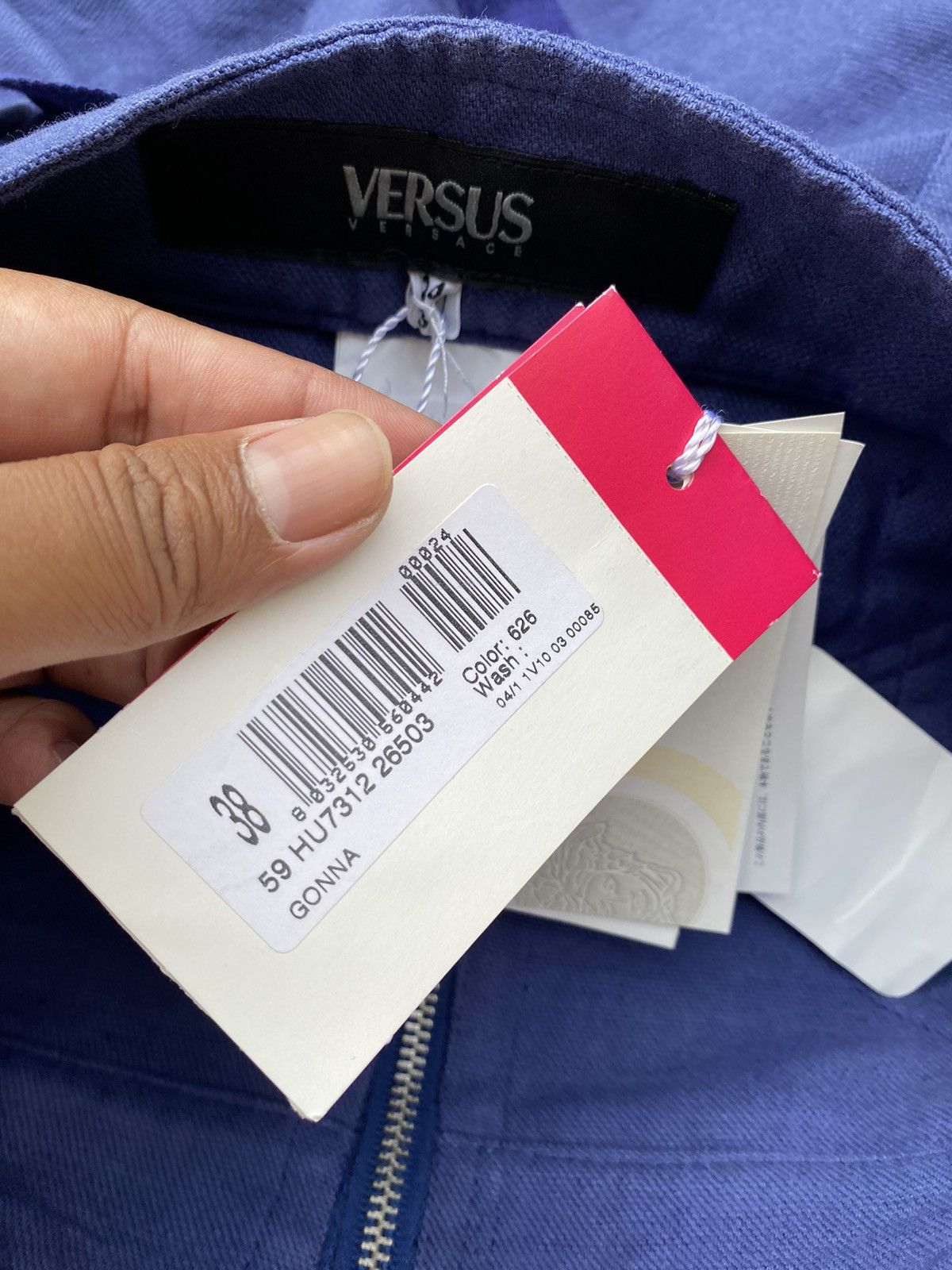 Versace blue short skirt Size 28" / US 6 / IT 42 - 8 Thumbnail