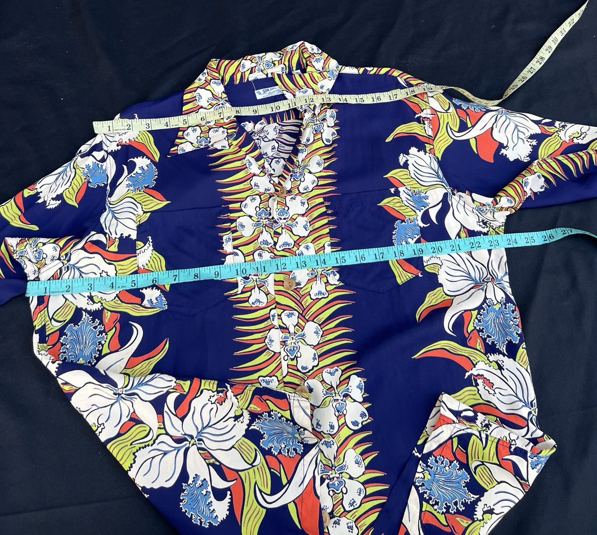 Sugar Cane Vintage Sun Surf Japan Long Sleeve Rayon Hawaiian Shirt Size US M / EU 48-50 / 2 - 16 Thumbnail