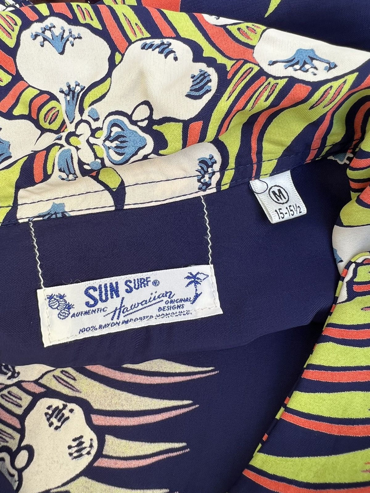 Sugar Cane Vintage Sun Surf Japan Long Sleeve Rayon Hawaiian Shirt Size US M / EU 48-50 / 2 - 12 Thumbnail
