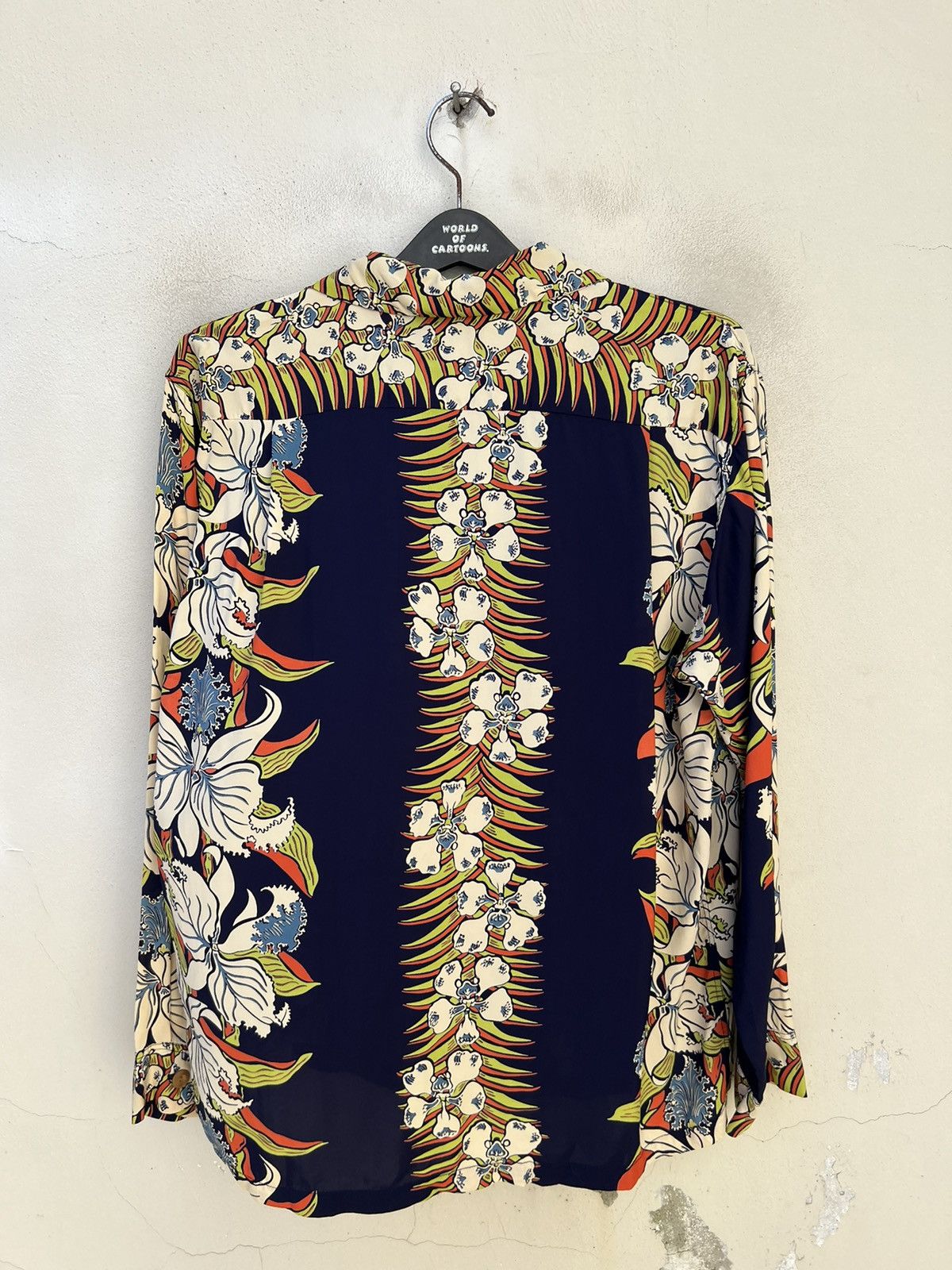 Sugar Cane Vintage Sun Surf Japan Long Sleeve Rayon Hawaiian Shirt Size US M / EU 48-50 / 2 - 9 Thumbnail