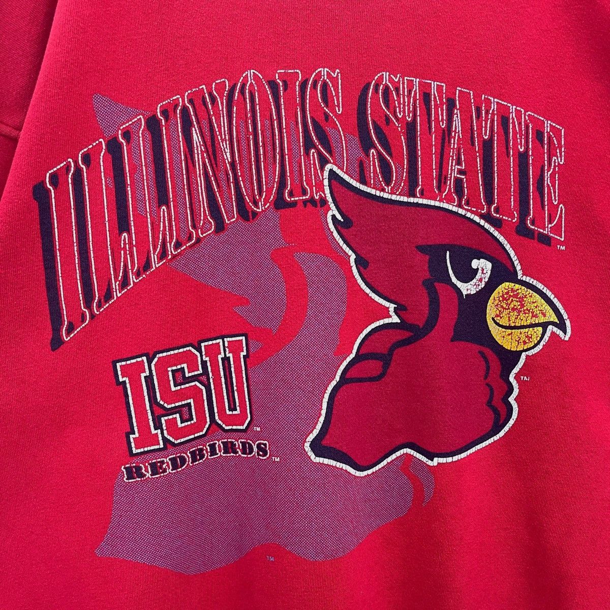 Vintage 90s Illinois States University Red Birds Crewneck Sweatshirt Size US XL / EU 56 / 4 - 6 Thumbnail