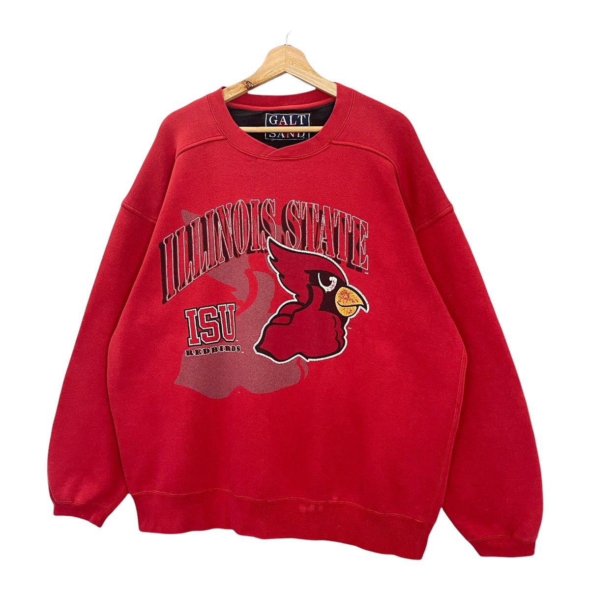 Vintage 90s Illinois States University Red Birds Crewneck Sweatshirt Size US XL / EU 56 / 4 - 3 Thumbnail
