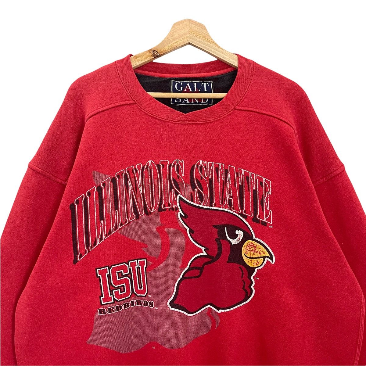 Vintage 90s Illinois States University Red Birds Crewneck Sweatshirt Size US XL / EU 56 / 4 - 4 Thumbnail