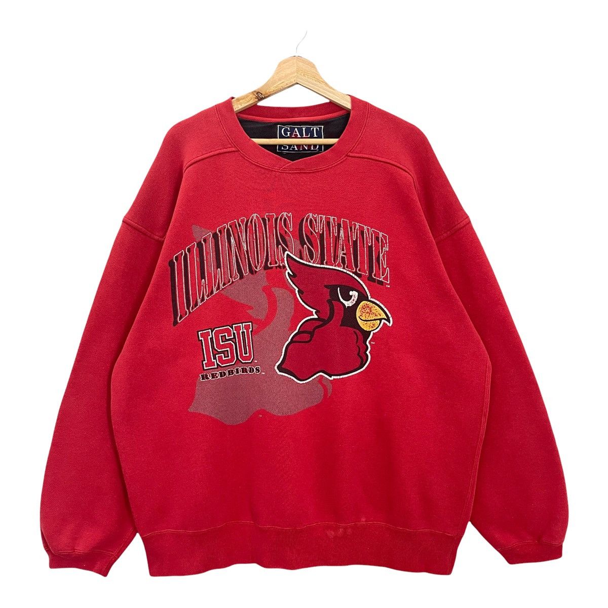 Vintage 90s Illinois States University Red Birds Crewneck Sweatshirt Size US XL / EU 56 / 4 - 1 Thumbnail