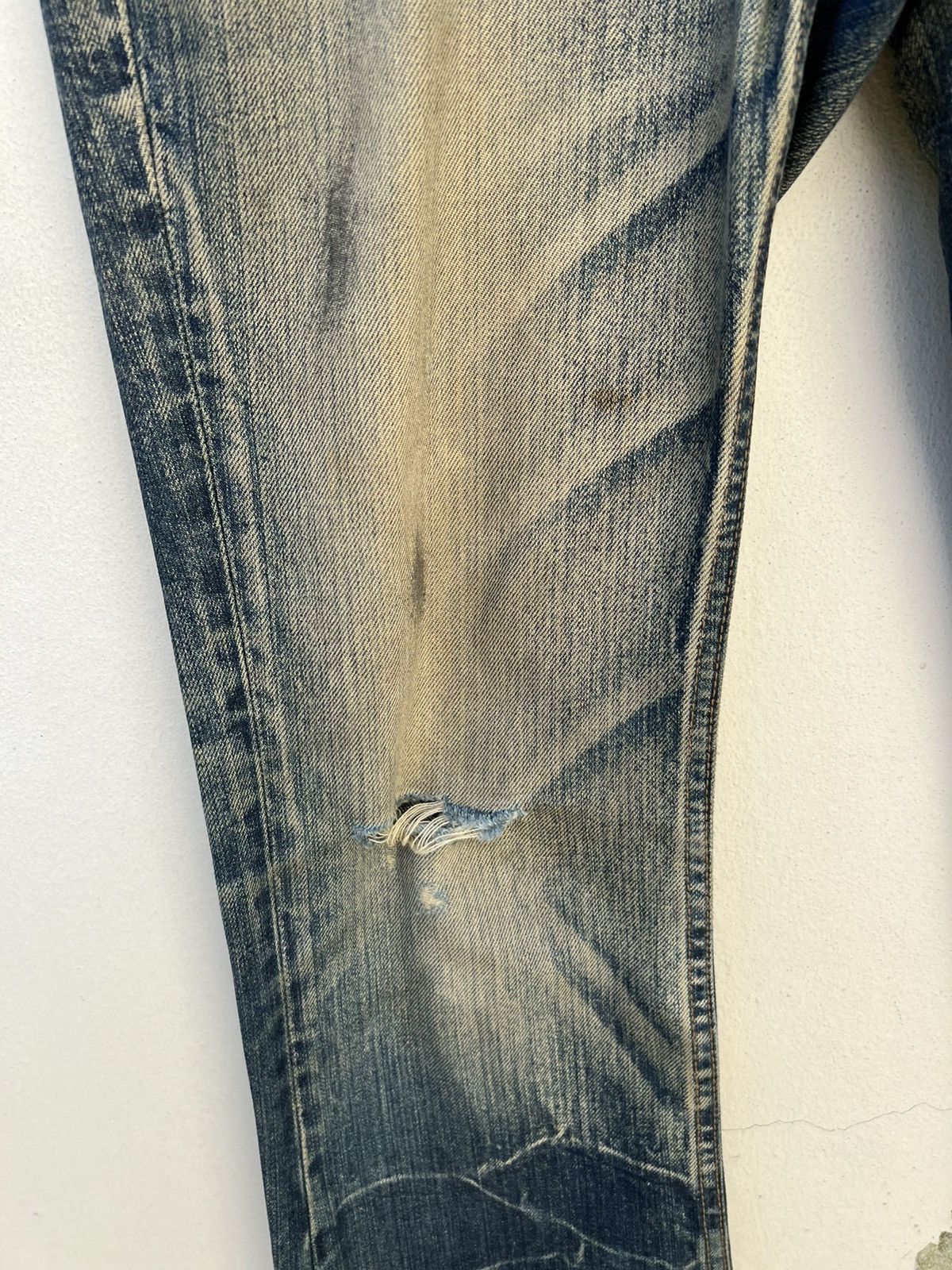 Vintage Vintage Jackrose Japan Rips Dirty Mud Denim Flare Jeans Size US 29 - 10 Thumbnail