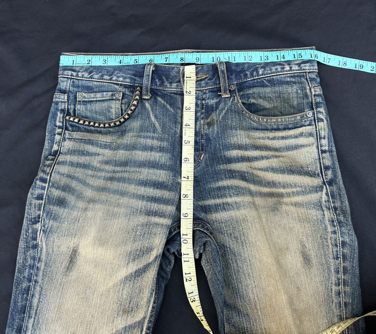 Vintage Vintage Jackrose Japan Rips Dirty Mud Denim Flare Jeans Size US 29 - 2 Thumbnail