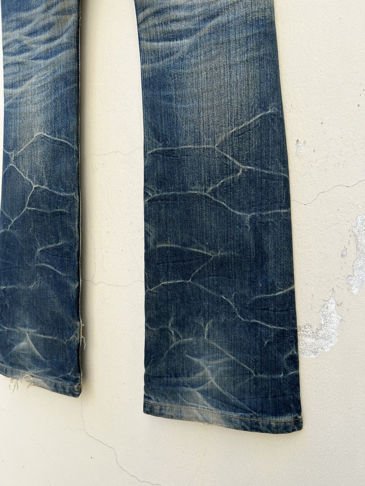 Vintage Vintage Jackrose Japan Rips Dirty Mud Denim Flare Jeans Size US 29 - 20 Thumbnail