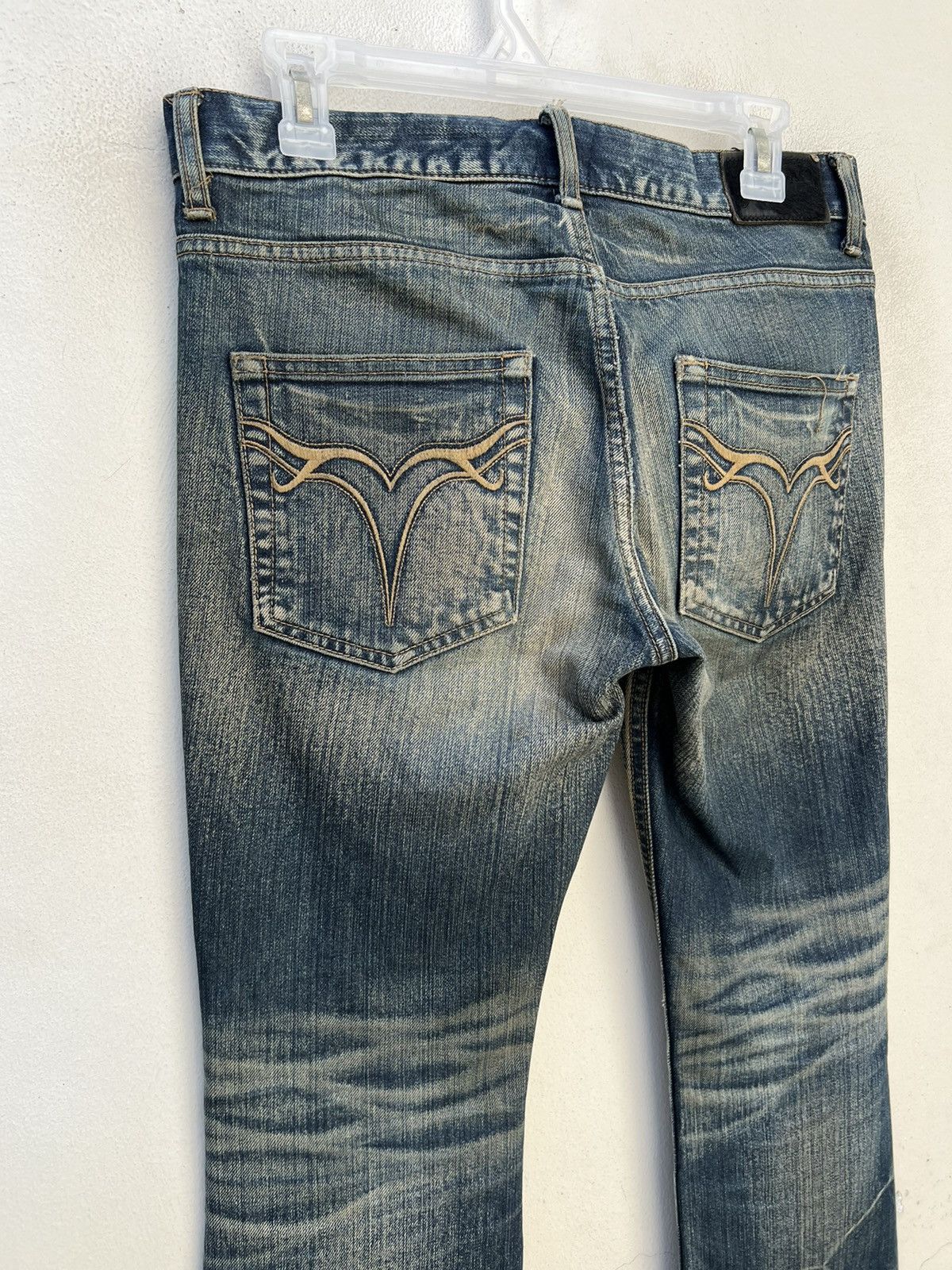 Vintage Vintage Jackrose Japan Rips Dirty Mud Denim Flare Jeans Size US 29 - 16 Thumbnail