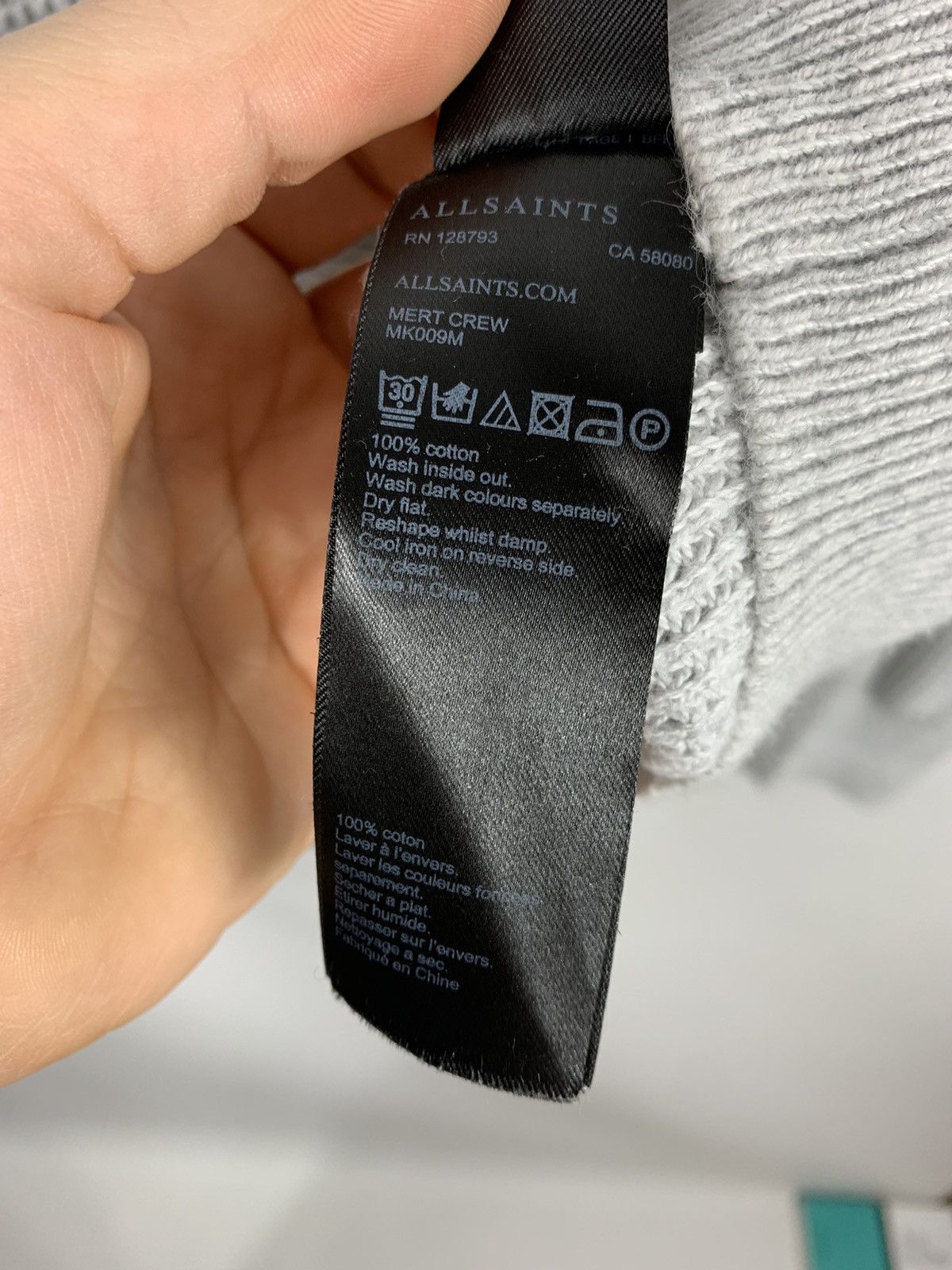 Allsaints Allsaints sweatshirt Mert Crew sweater waffle knit Size US S / EU 44-46 / 1 - 7 Thumbnail