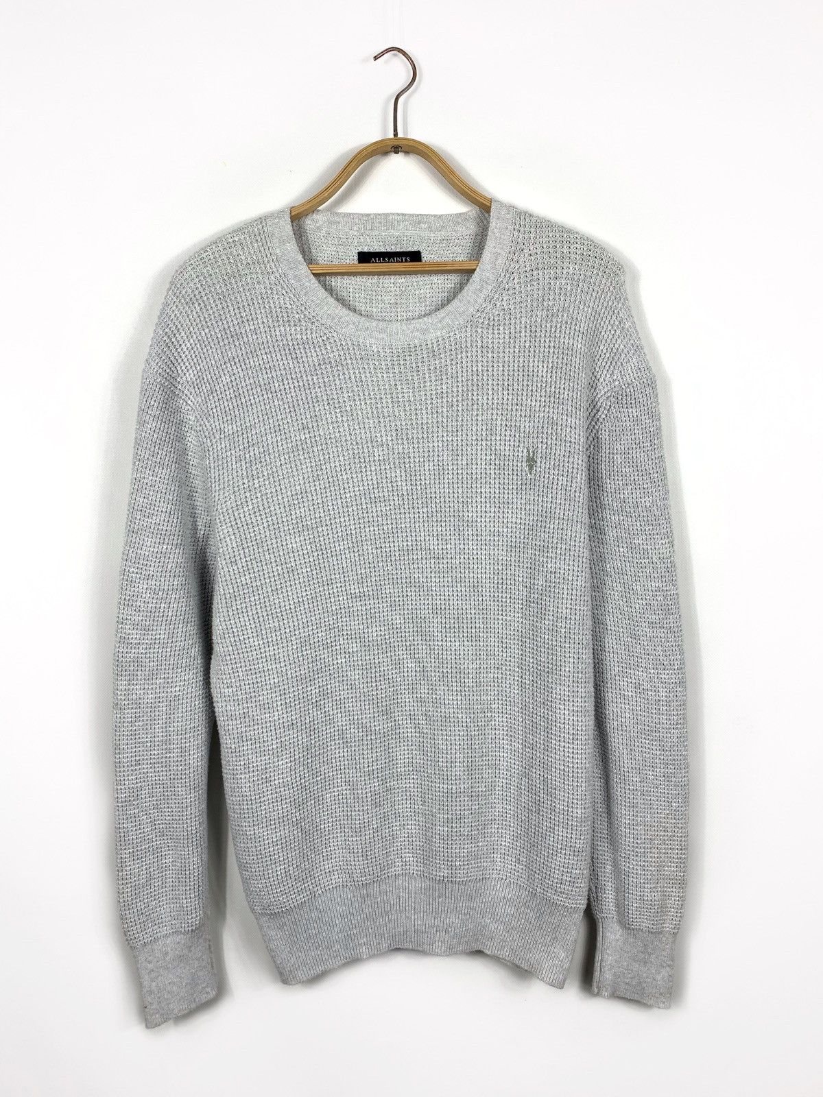 Allsaints Allsaints sweatshirt Mert Crew sweater waffle knit Size US S / EU 44-46 / 1 - 1 Thumbnail