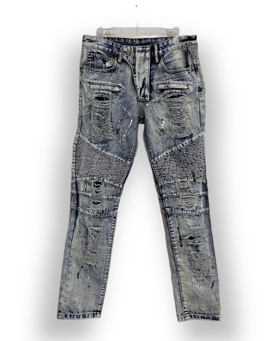 Vintage Distressed Biker Denim Mashup Made In Japan