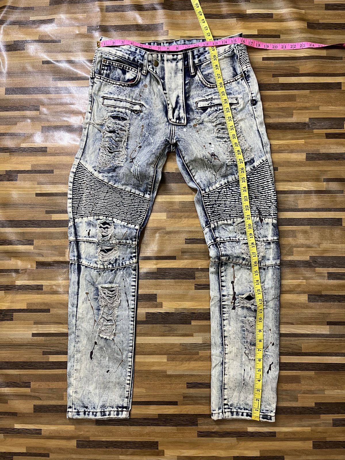 Vintage Distressed Biker Denim Mashup Made In Japan