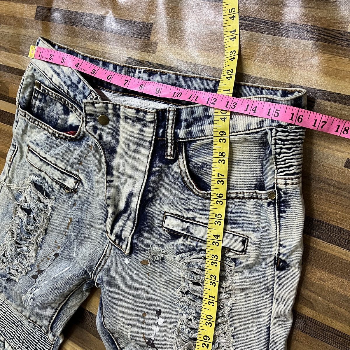Vintage Distressed Biker Denim Mashup Made In Japan
