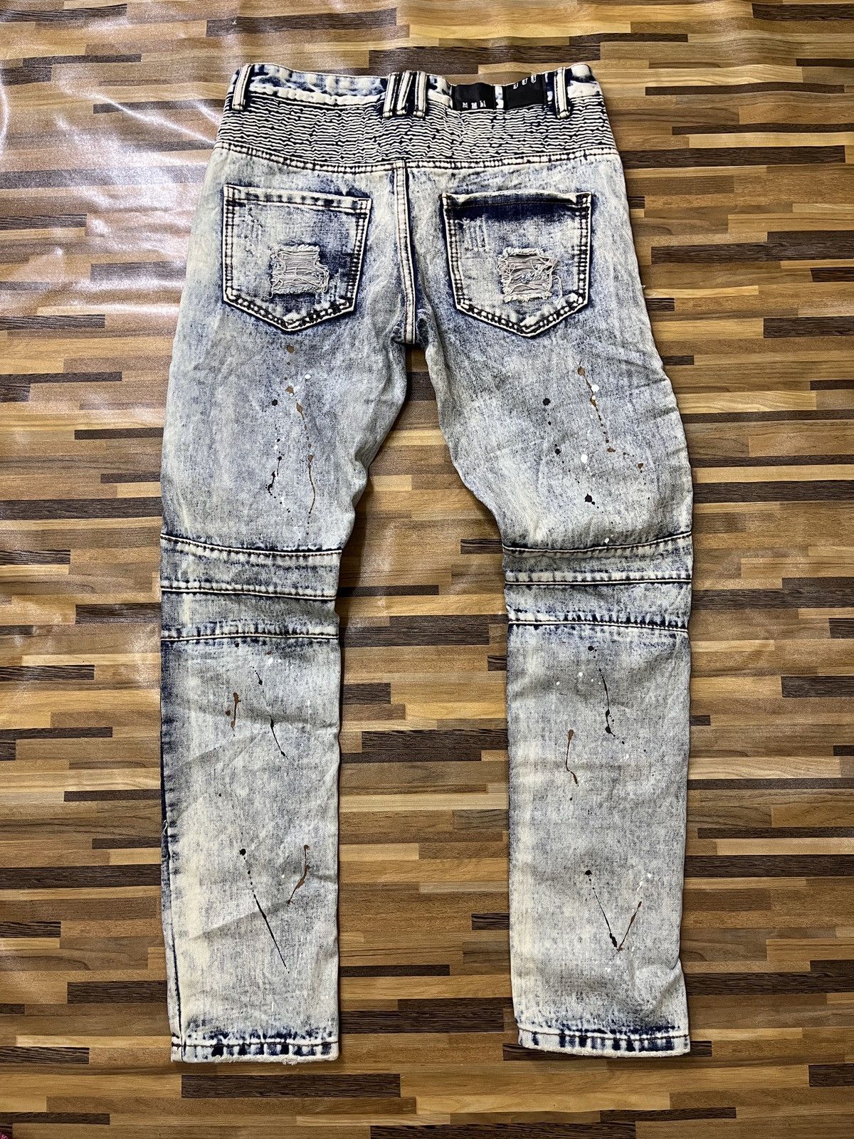 Vintage Distressed Biker Denim Mashup Made In Japan