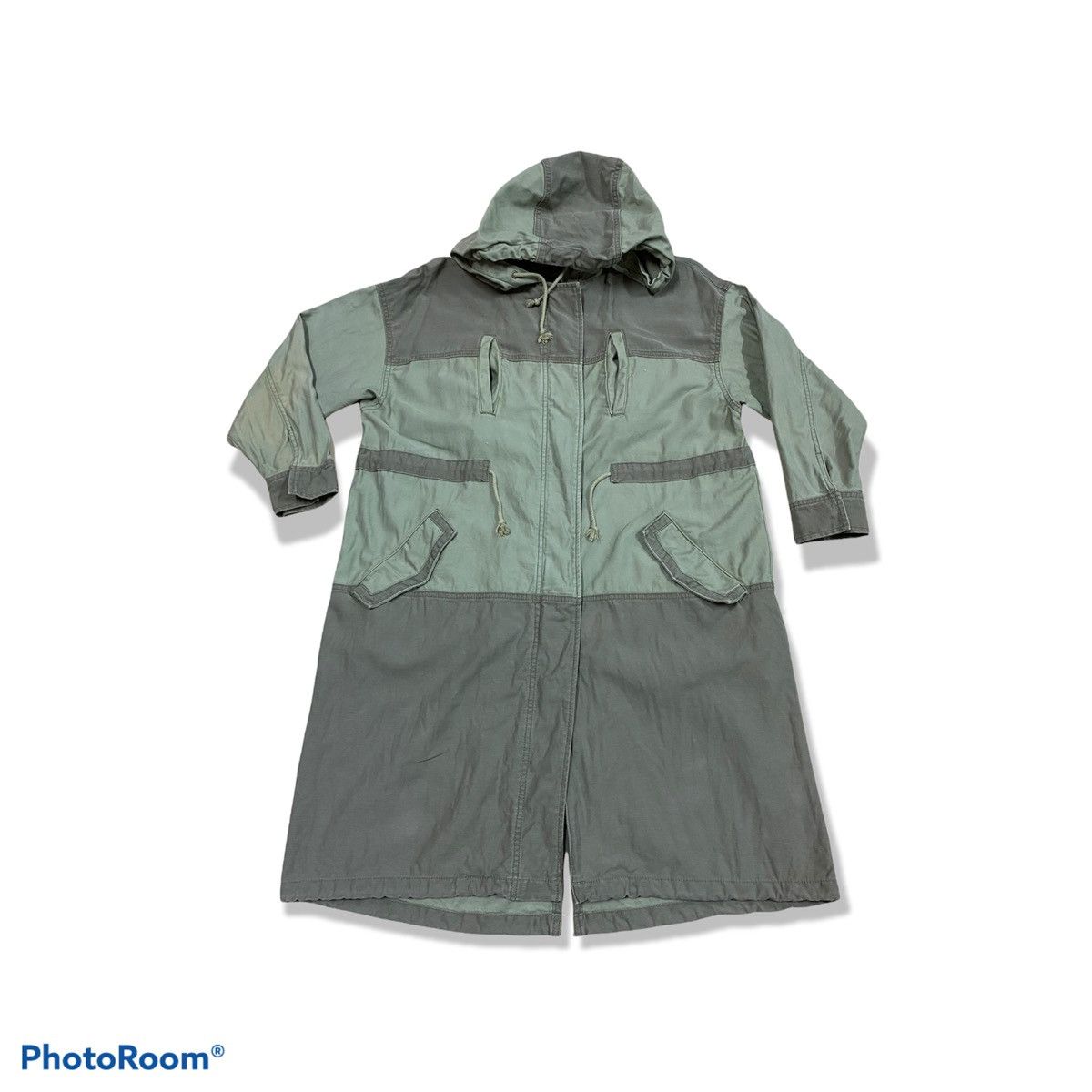 Parka Military Design Drawstring Jacket