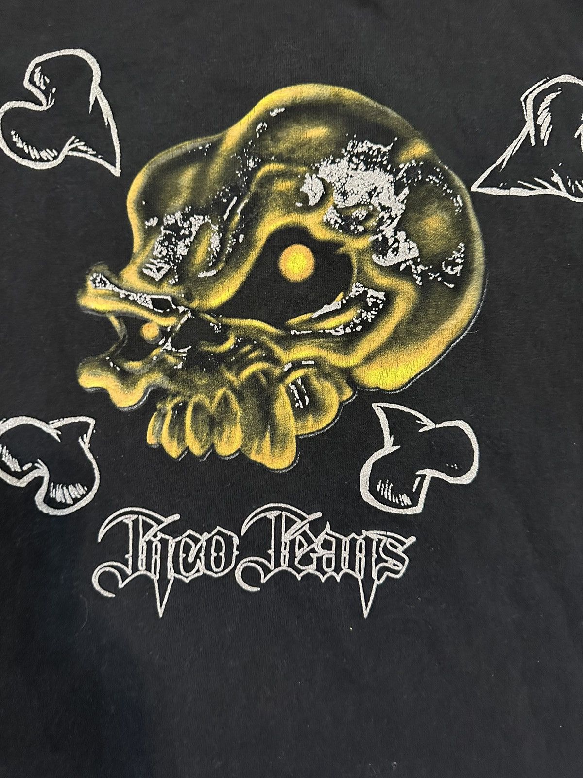 Vintage sale Jnco Jeans “gold Skull” Kids Youth shirt 90s size Small