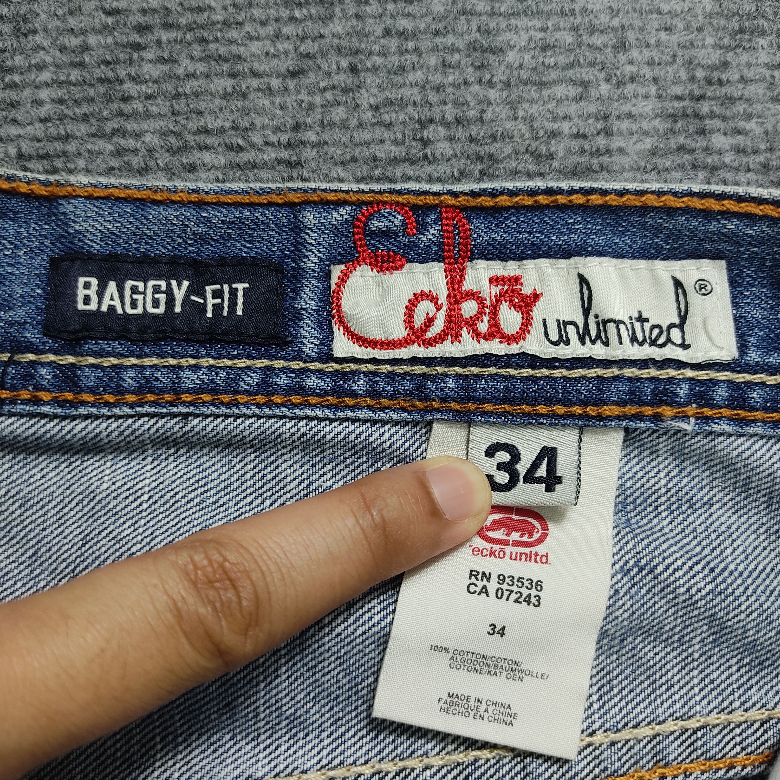 Ecko Unltd. × Vintage Vintage ecko Baggy Fit Jeans L584 Size US 35 - 22 Thumbnail