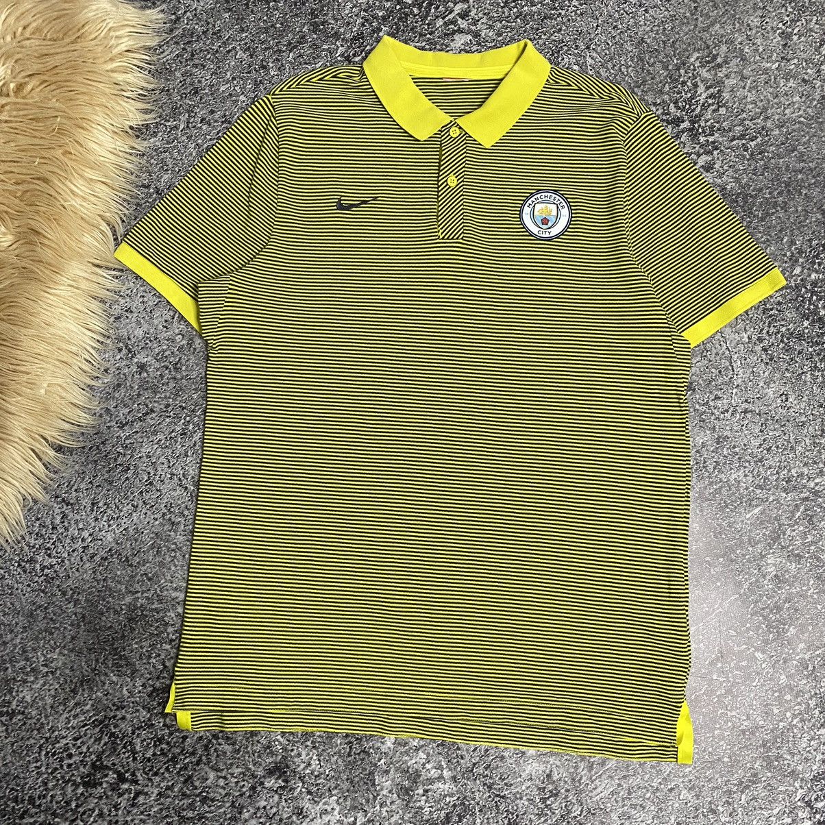 Nike Striped Polos Nike Manchester City Yellow Black Jersey Y2k Size US XL / EU 56 / 4 - 1 Thumbnail