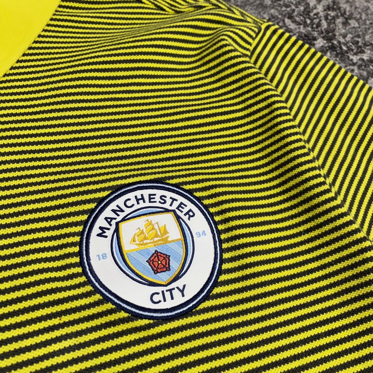 Nike Striped Polos Nike Manchester City Yellow Black Jersey Y2k Size US XL / EU 56 / 4 - 4 Thumbnail