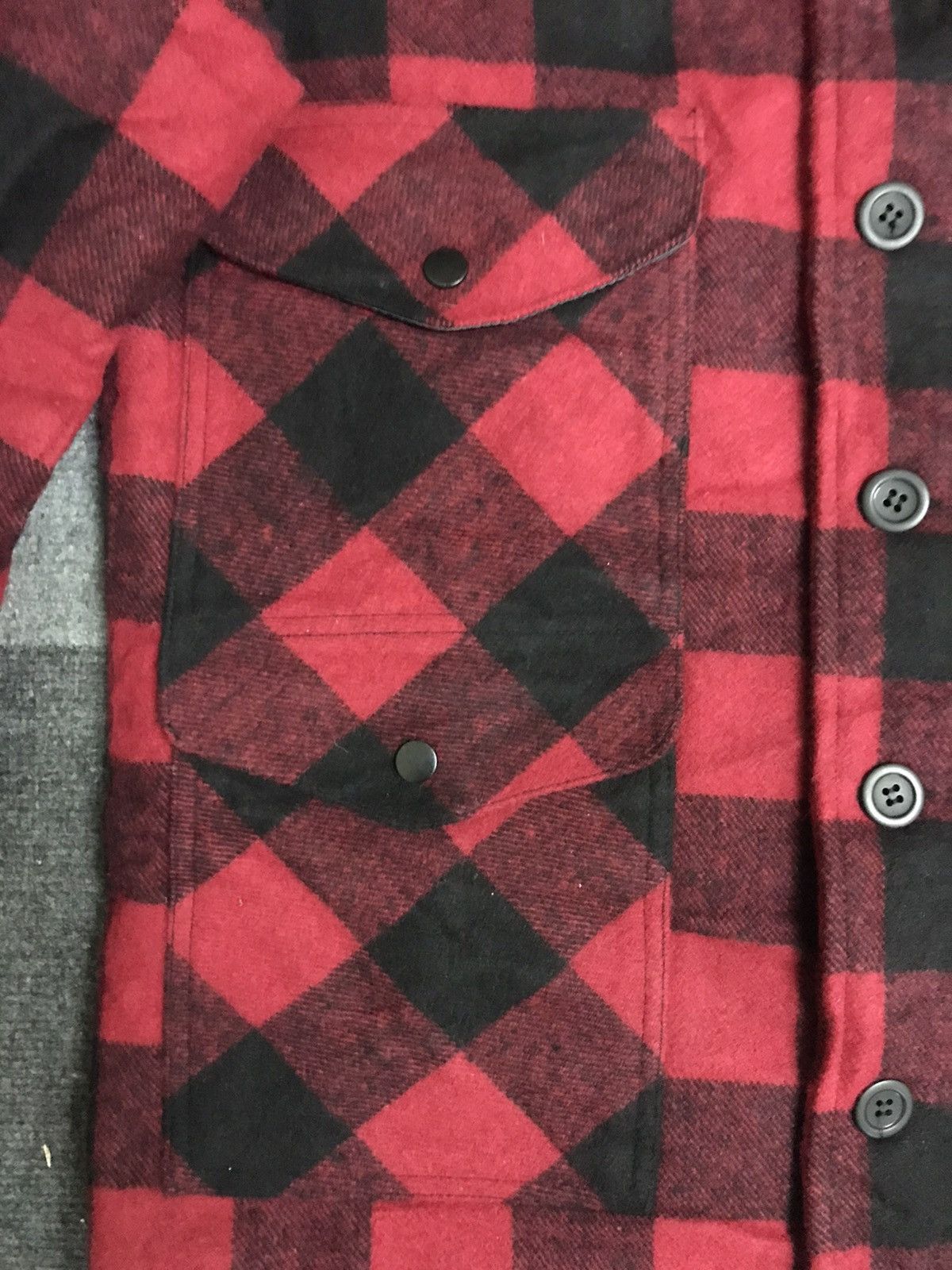 Vintage JW32 Elesian Wind Mackinaw Militar Buffalo Plaid Wool Jacket Size US M / EU 48-50 / 2 - 6 Thumbnail