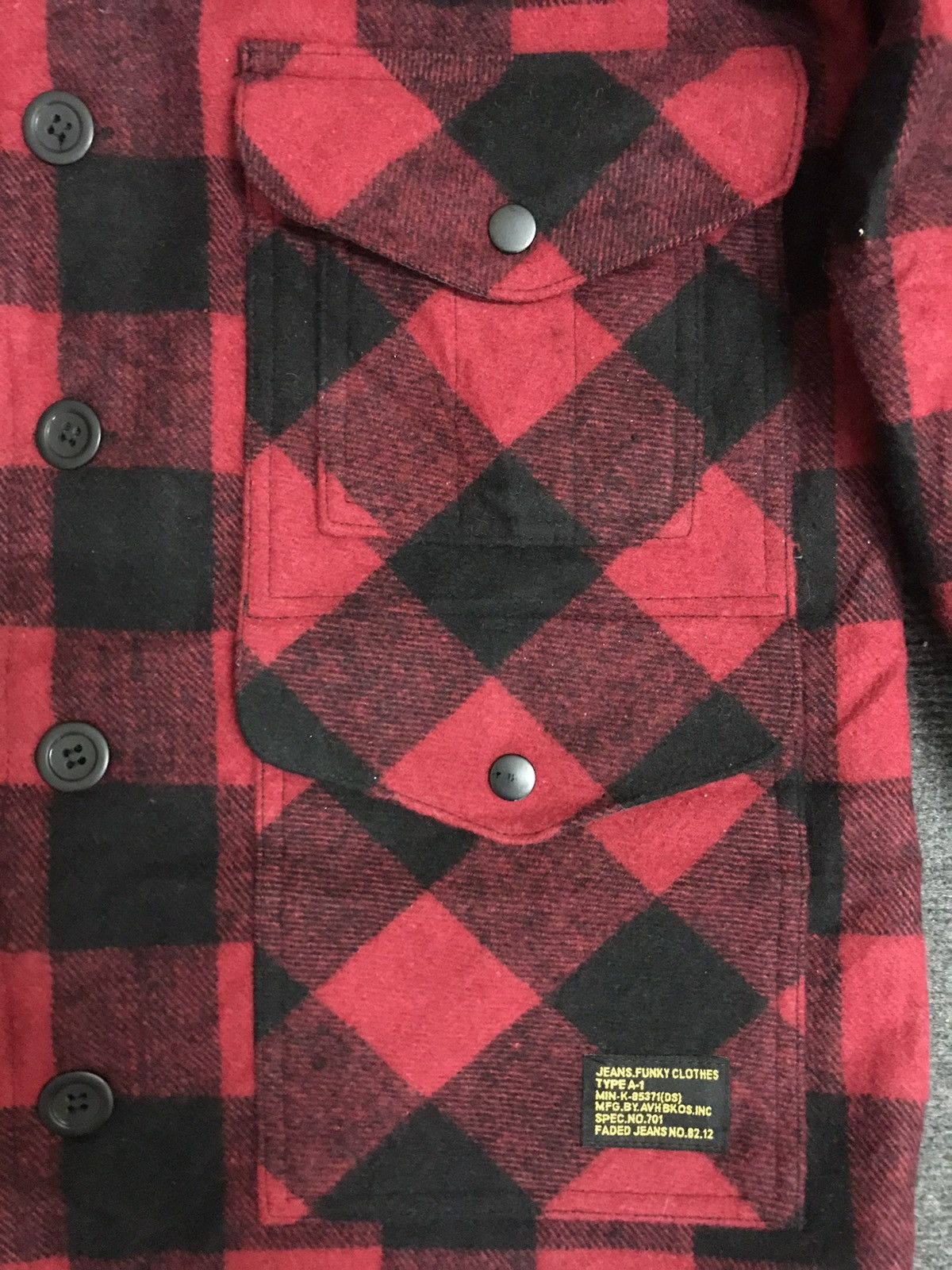Vintage JW32 Elesian Wind Mackinaw Militar Buffalo Plaid Wool Jacket Size US M / EU 48-50 / 2 - 5 Thumbnail