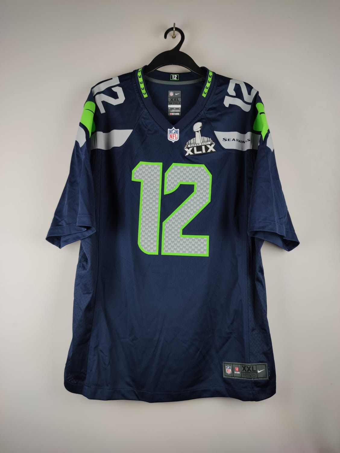 Fan #12 Seahawks Nike Superbowl XLIX Jersey
