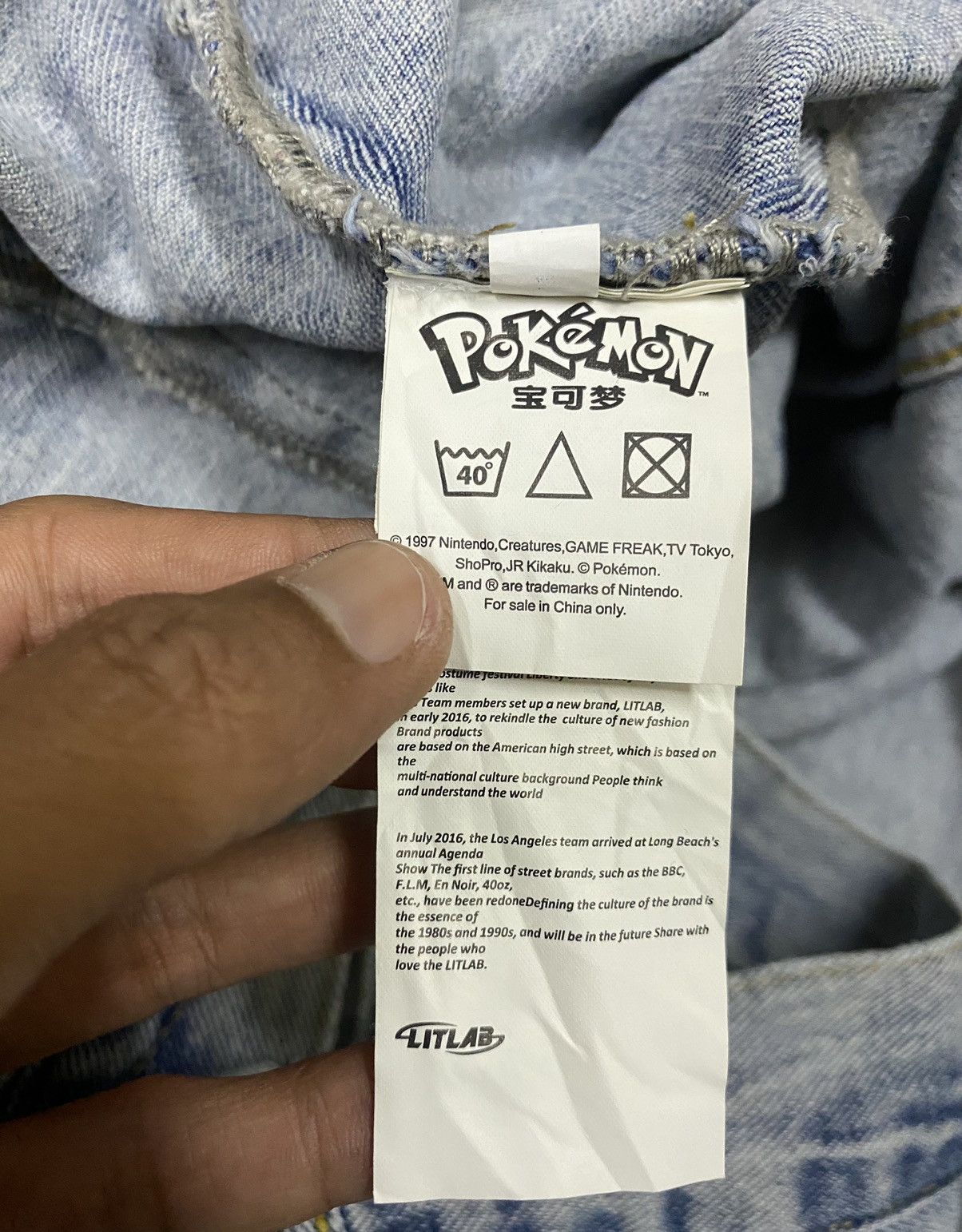 Pokemon Rare🔥POKEMON Denim Jacket x Very Rare Design Size US XL / EU 56 / 4 - 16 Thumbnail