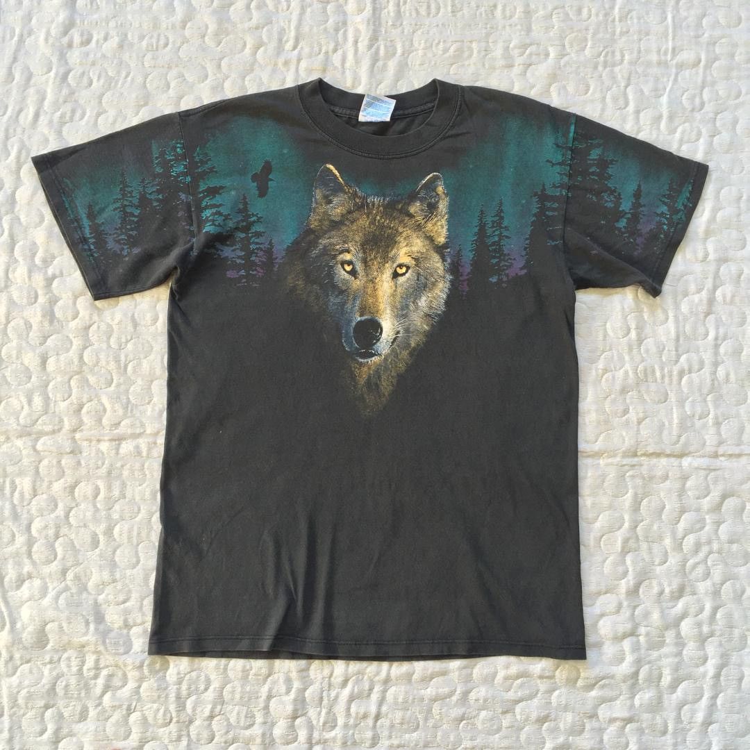 Gildan Vintage Snow Wolf Overprint tee Size US M / EU 48-50 / 2 - 1 Thumbnail