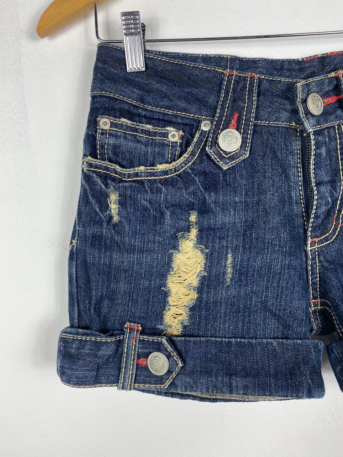 Hysteric Glamour × Tornado Mart Distressed Short Denim By Japanease Brand Size 30" / US 8 / IT 44 - 5 Thumbnail