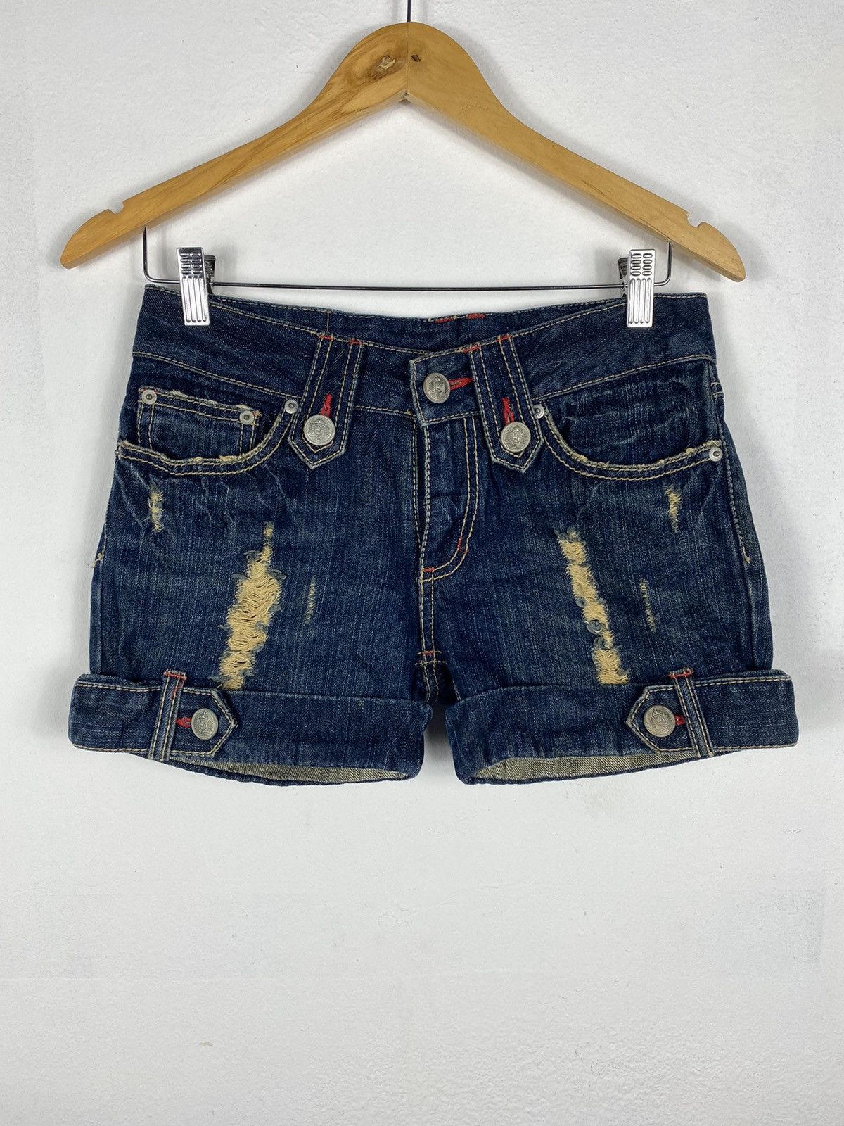 Hysteric Glamour × Tornado Mart Distressed Short Denim By Japanease Brand Size 30" / US 8 / IT 44 - 2 Thumbnail