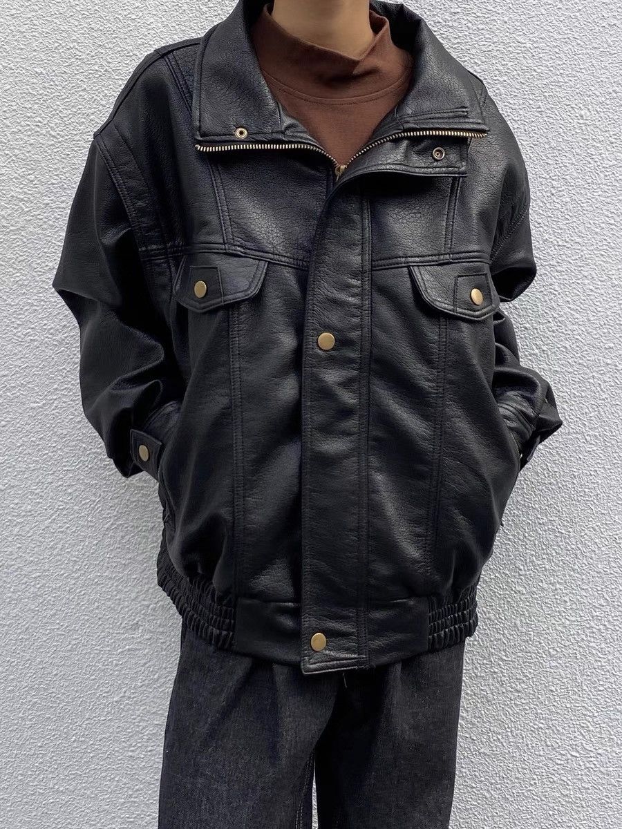 Vintage harajuku style leather jacket