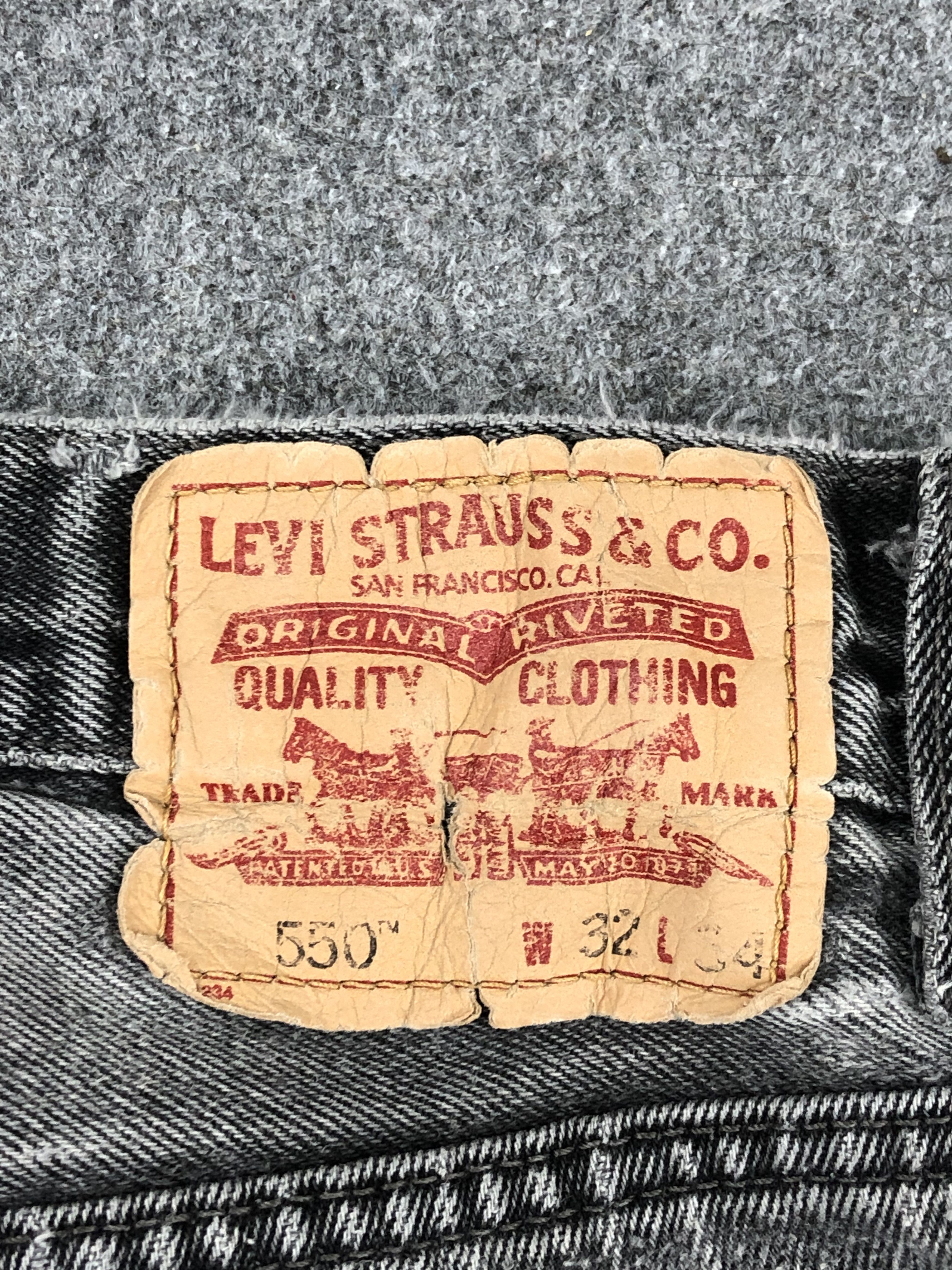 Levi's Vintage Levis 550 Faded Black Jeans 33x32 Size US 33 - 6 Thumbnail