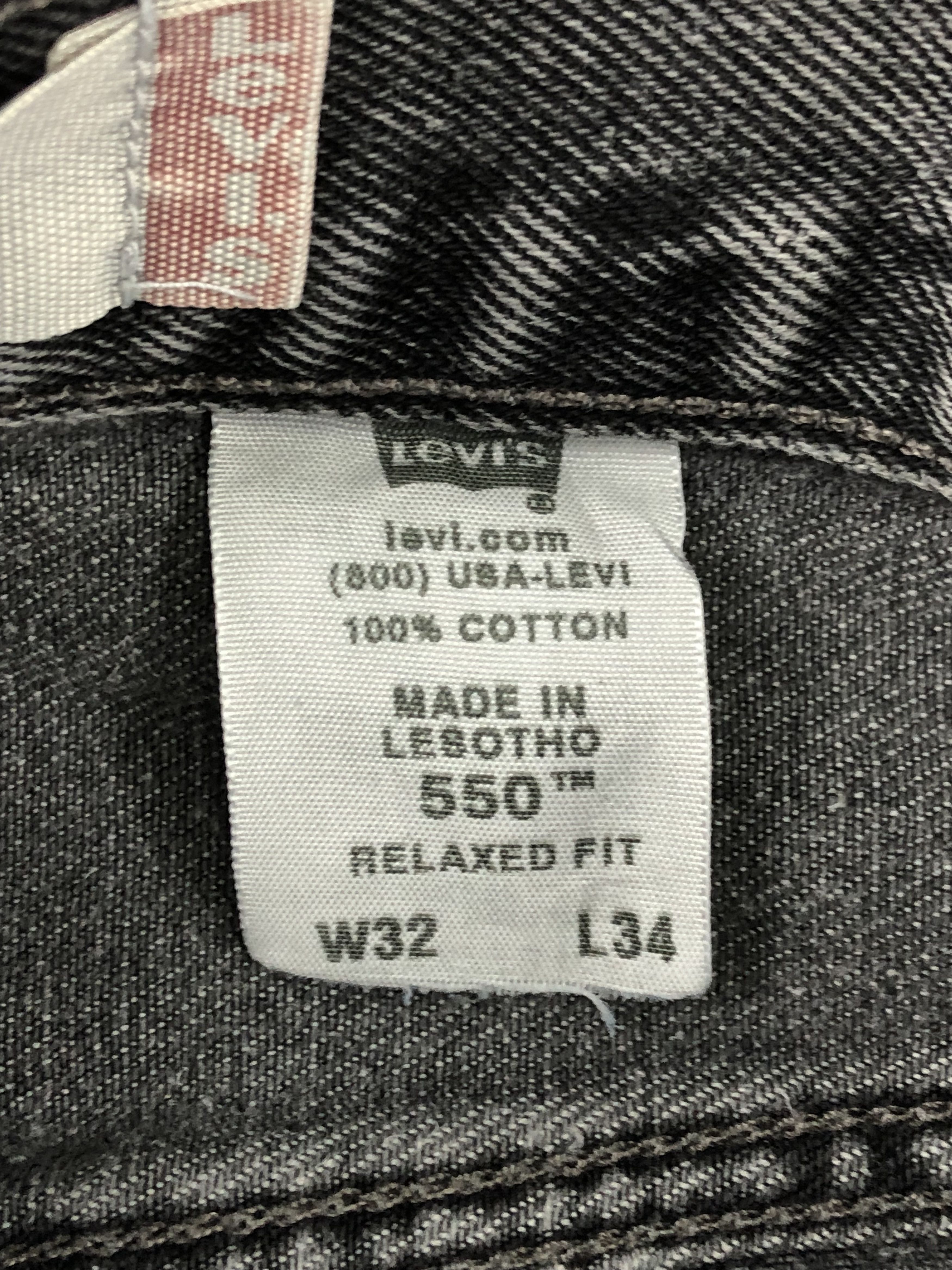 Levi's Vintage Levis 550 Faded Black Jeans 33x32 Size US 33 - 7 Thumbnail