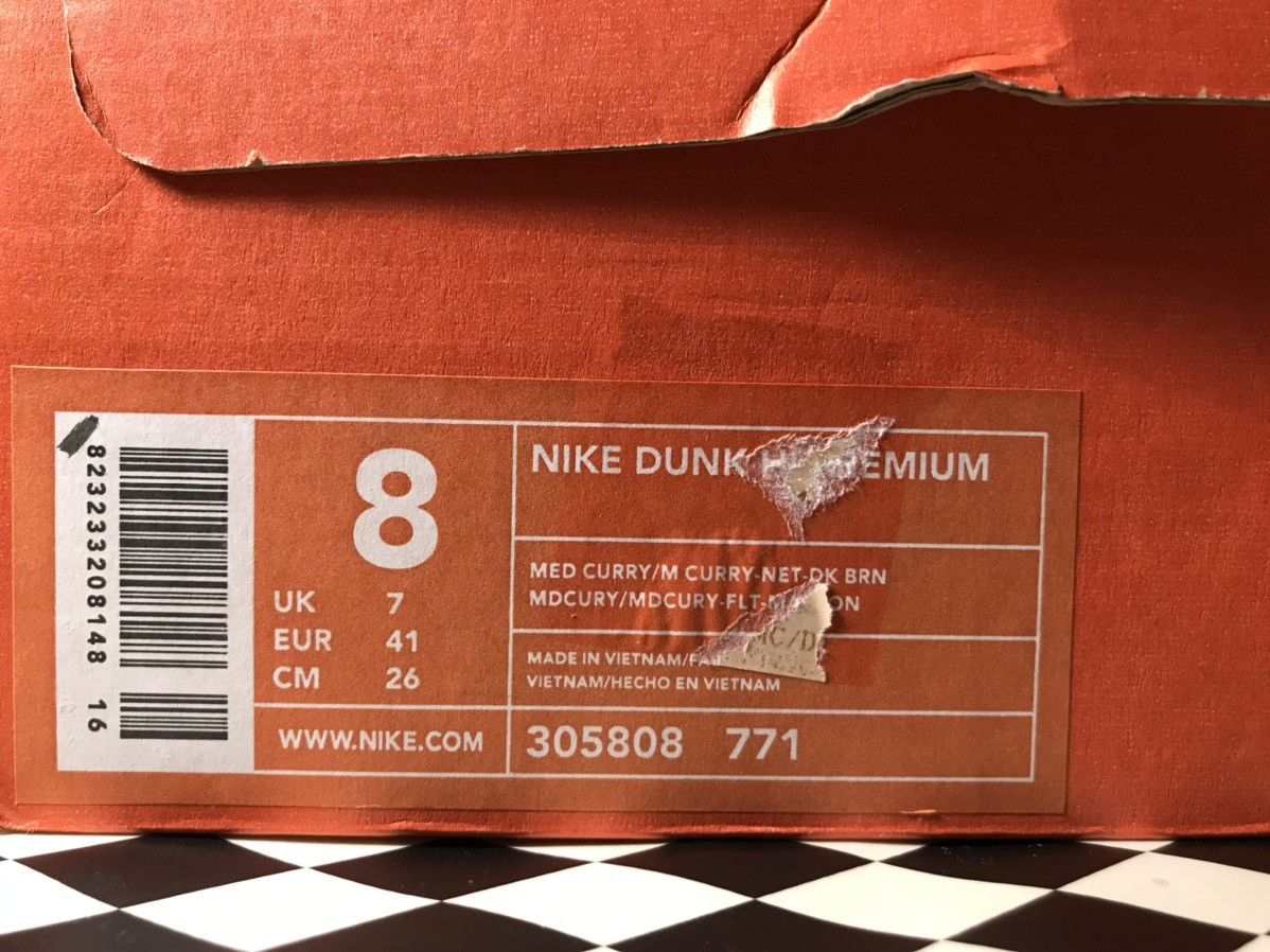 Nike × Vintage 2003 Nike dunk premium high curry brown Size US 8 / EU 41 - 11 Thumbnail