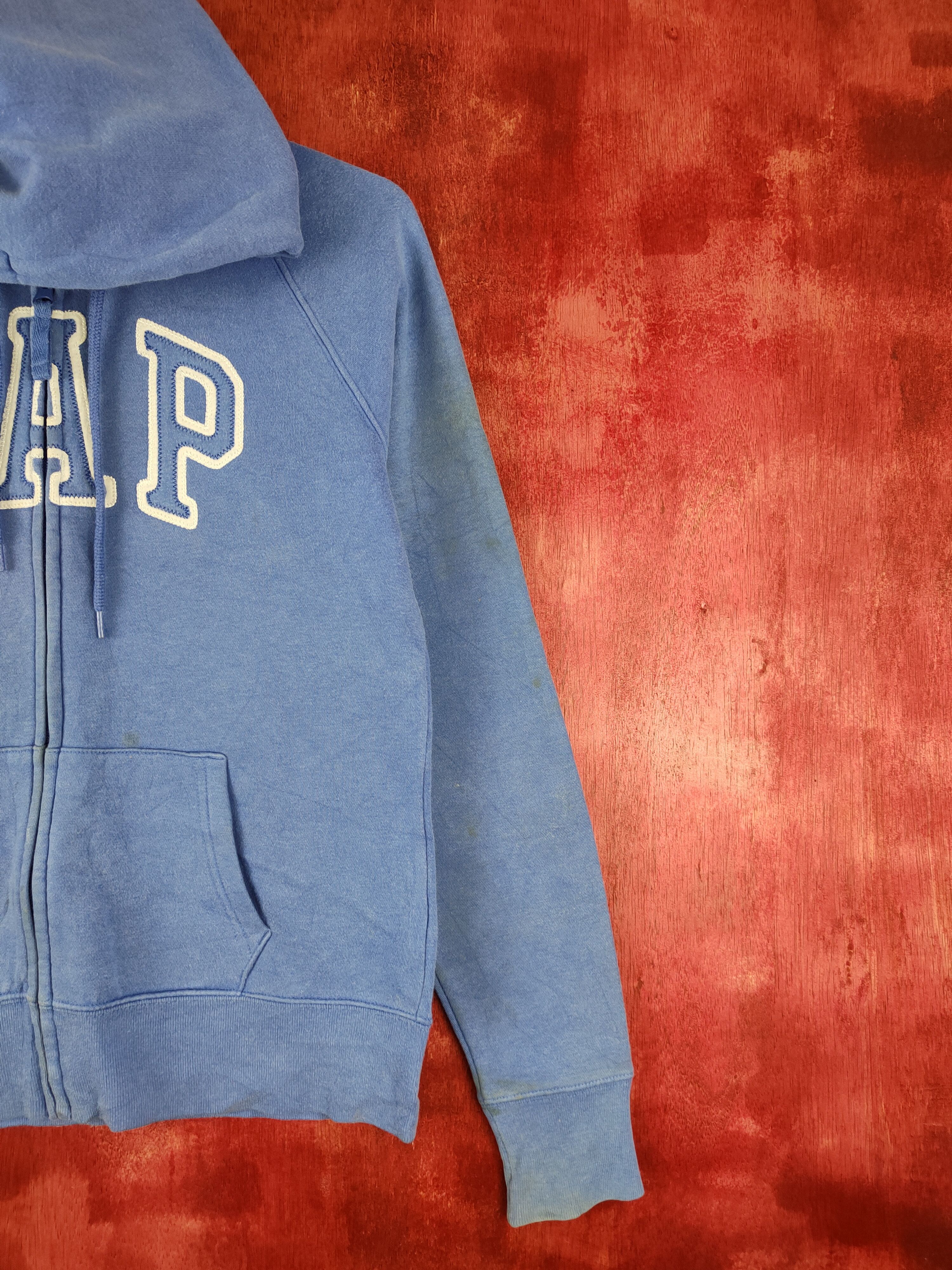 Gap GAP Blue Faded Hoodie Sweater #309B Size S / US 4 / IT 40 - 5 Thumbnail